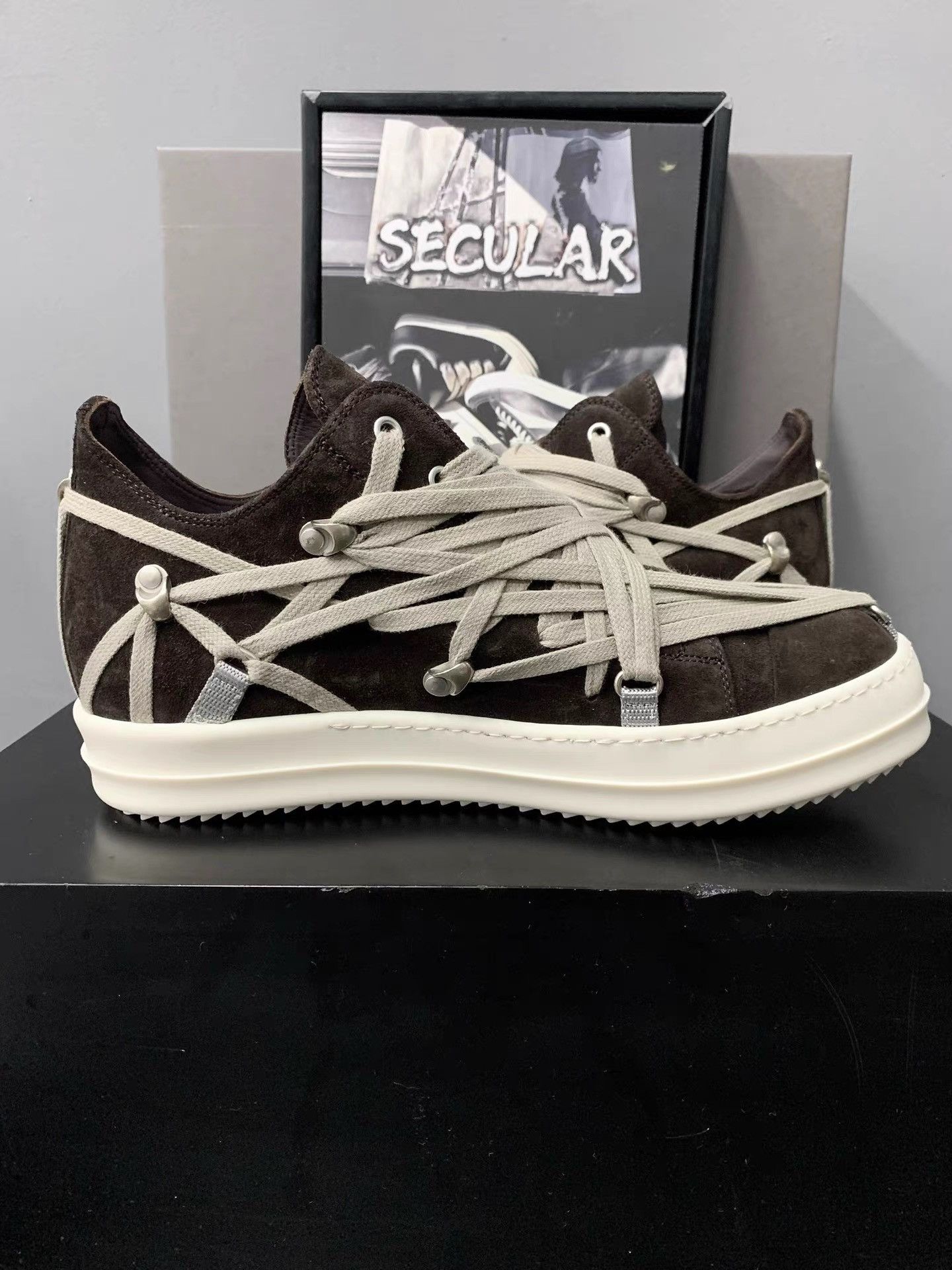 Rick Owens Rick Owens 25SS Crazy Lace Low-Top Big Converse Sneakers K34 Size US 8 / EU 41 - 4 Thumbnail
