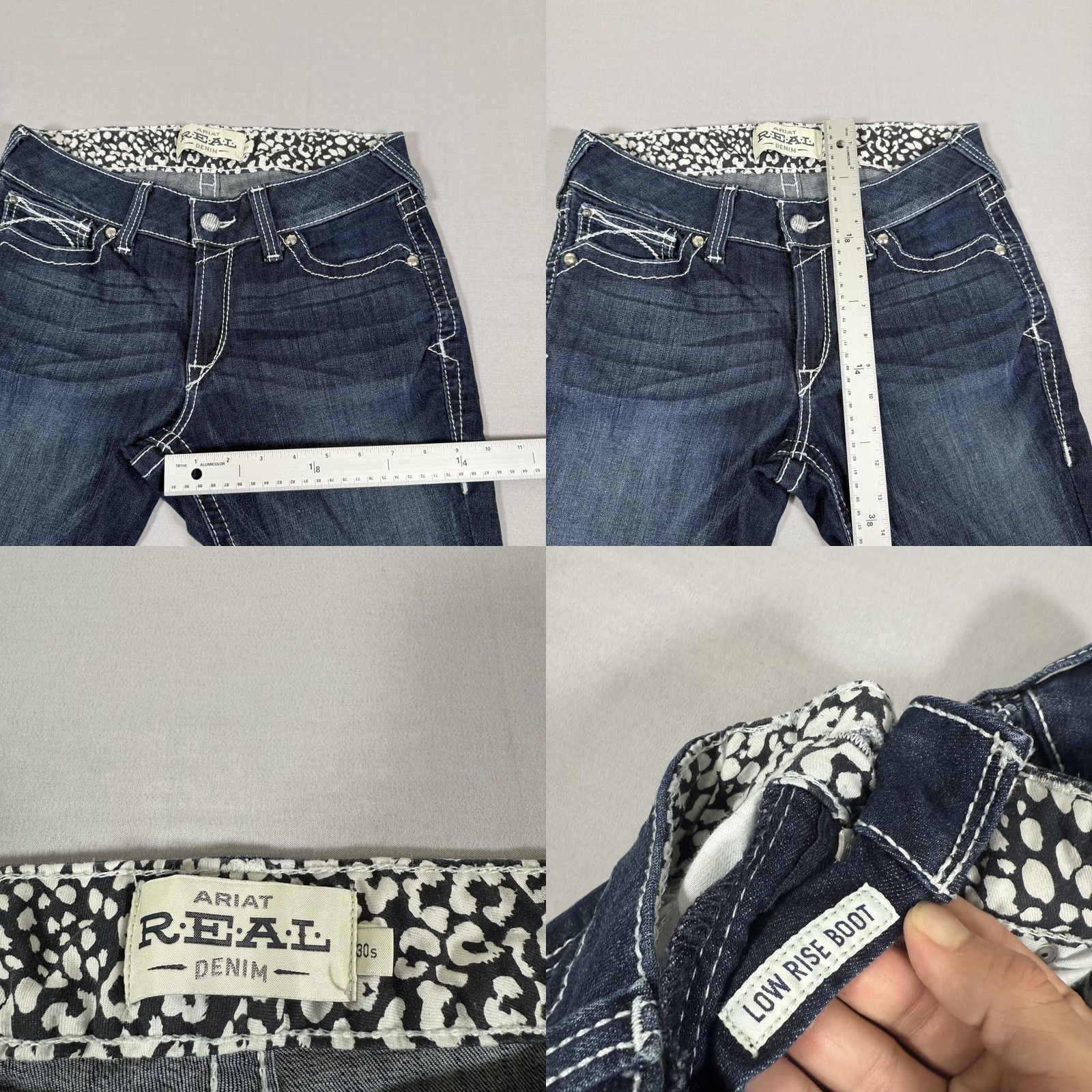 Ariat Ariat Jeans Womens 30 Blue Low Rise Bootcut Stretch Denim Pants Western Cowgirl Size 30" / US 8 / IT 44 - 8 Thumbnail