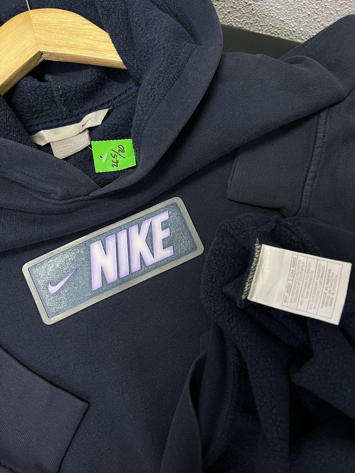 Nike × Vintage Nike Y2K Box Logo Hoodie Size US XL / EU 56 / 4 - 3 Thumbnail