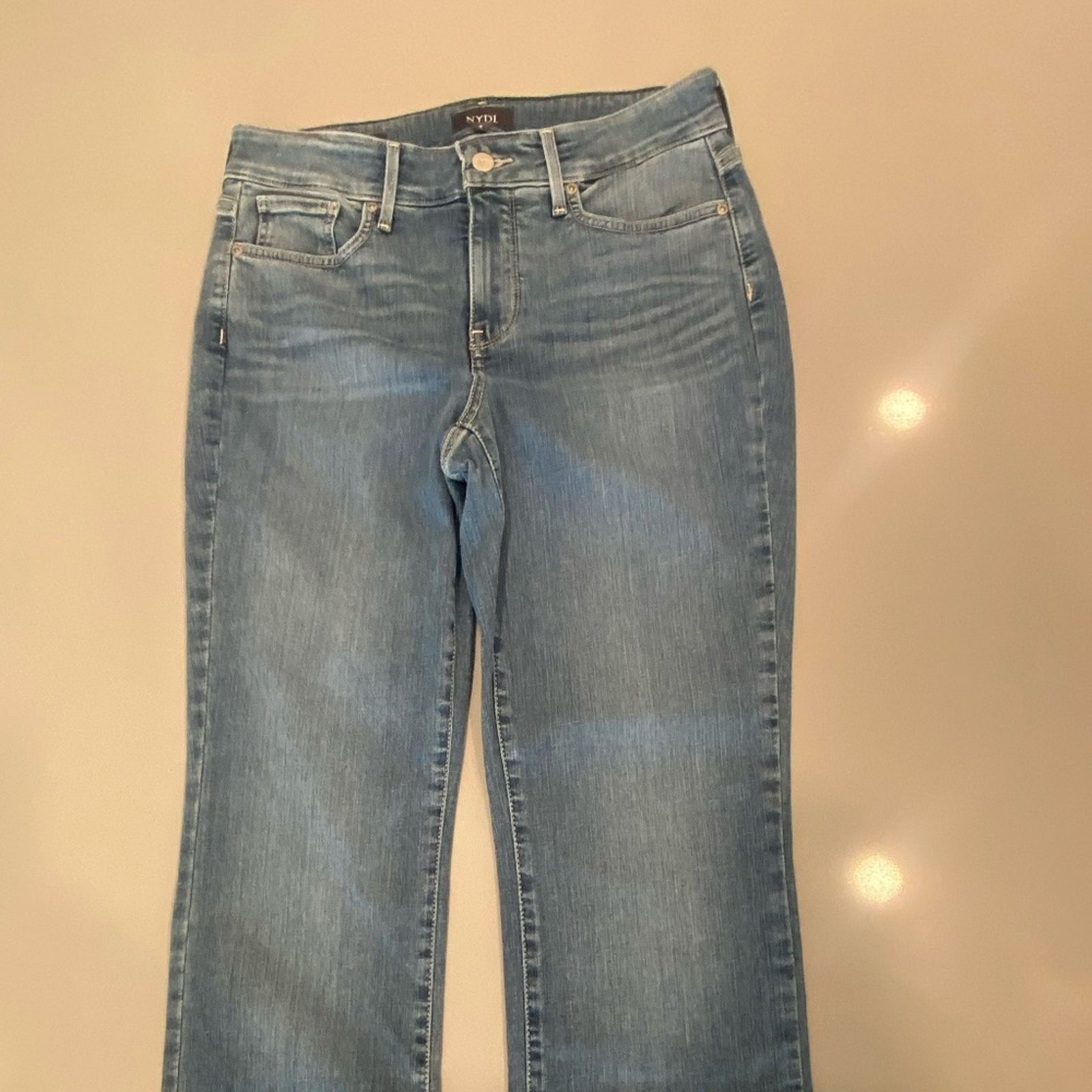 NYDJ NYDJ Marilyn Straight Lift Tuck Jeans - 4 Size 27" / US 4 / IT 40 - 3 Thumbnail