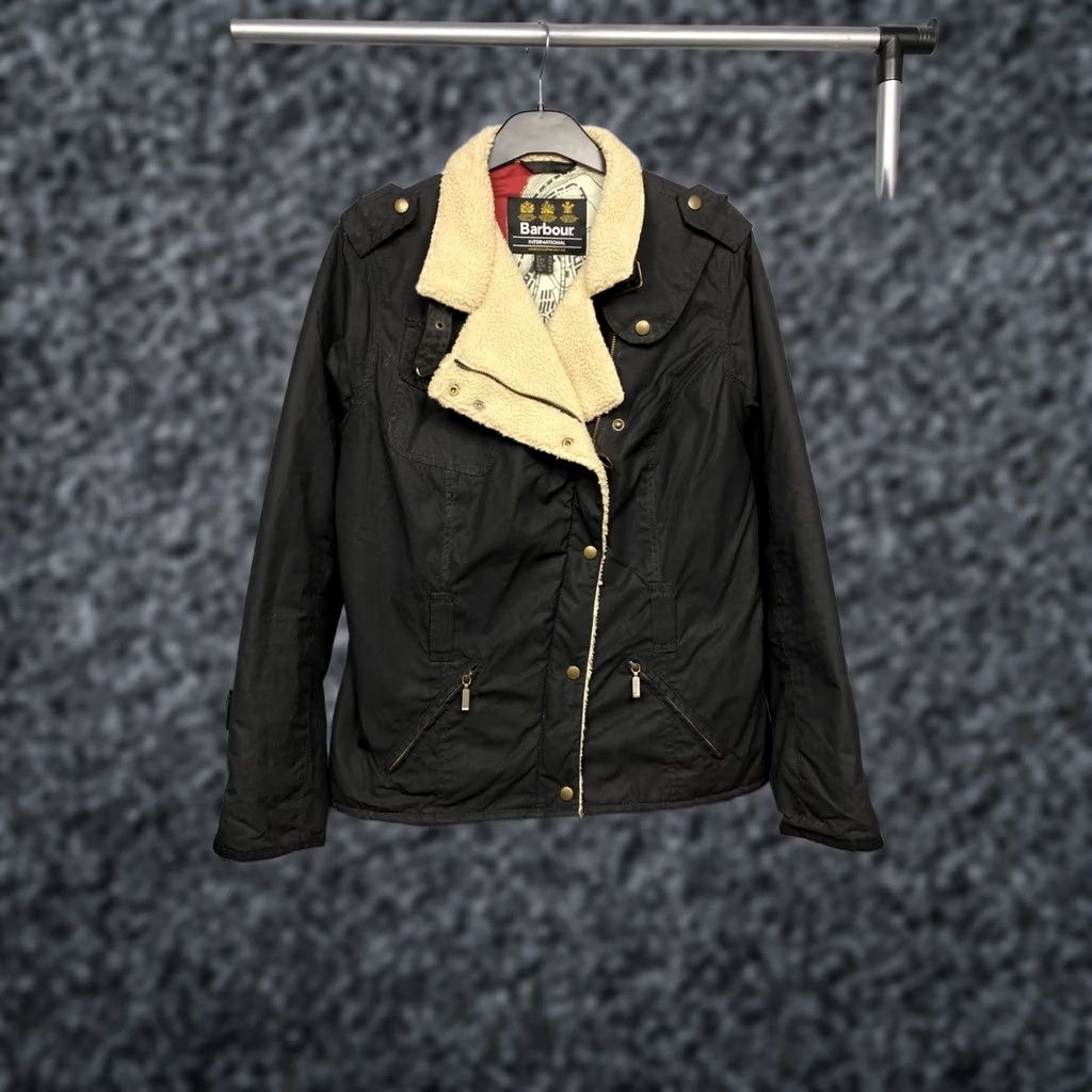 Barbour Barbour Matlock Biker Jacket Womens Waxed Black Barbour Matlock Vintage Womens WAX Jacket 18 UK XL Black Leather-ish style (Jacket) Womens Men’s? Size XL / US 12-14 / IT 48-50 - 1 Thumbnail