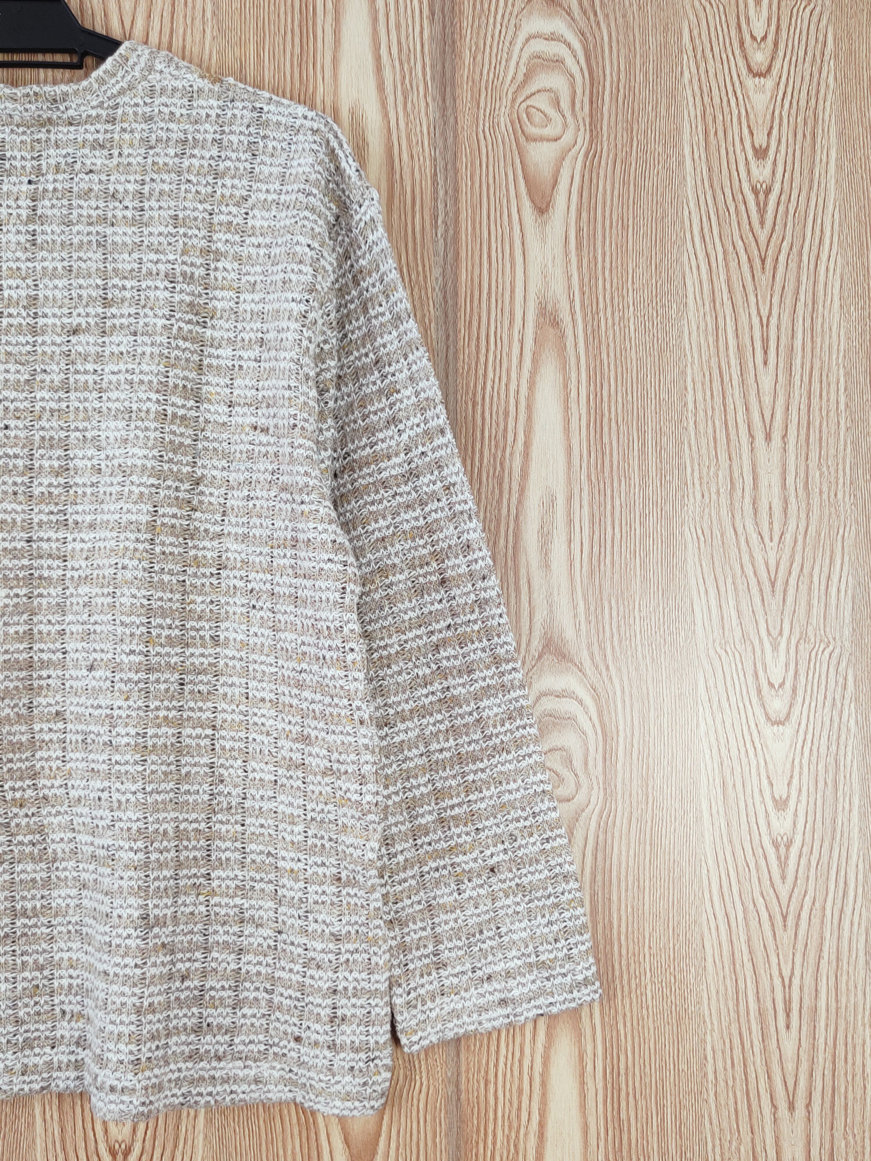Homespun Knitwear × Japanese Brand × Vintage Tumkur Brown Mesh Net Knitwear vintage #W821 Size US M / EU 48-50 / 2 - 9 Thumbnail