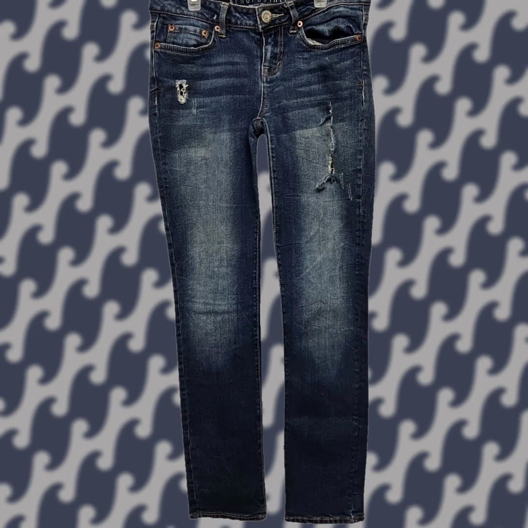 Vintage Aéropostale Jeans Skinny Women’s 0 Short Medium Wash Distressed Stretch Mid Rise Denim Cotton Blend Women’s Jeans Size 42" / US 20 - 1 Thumbnail