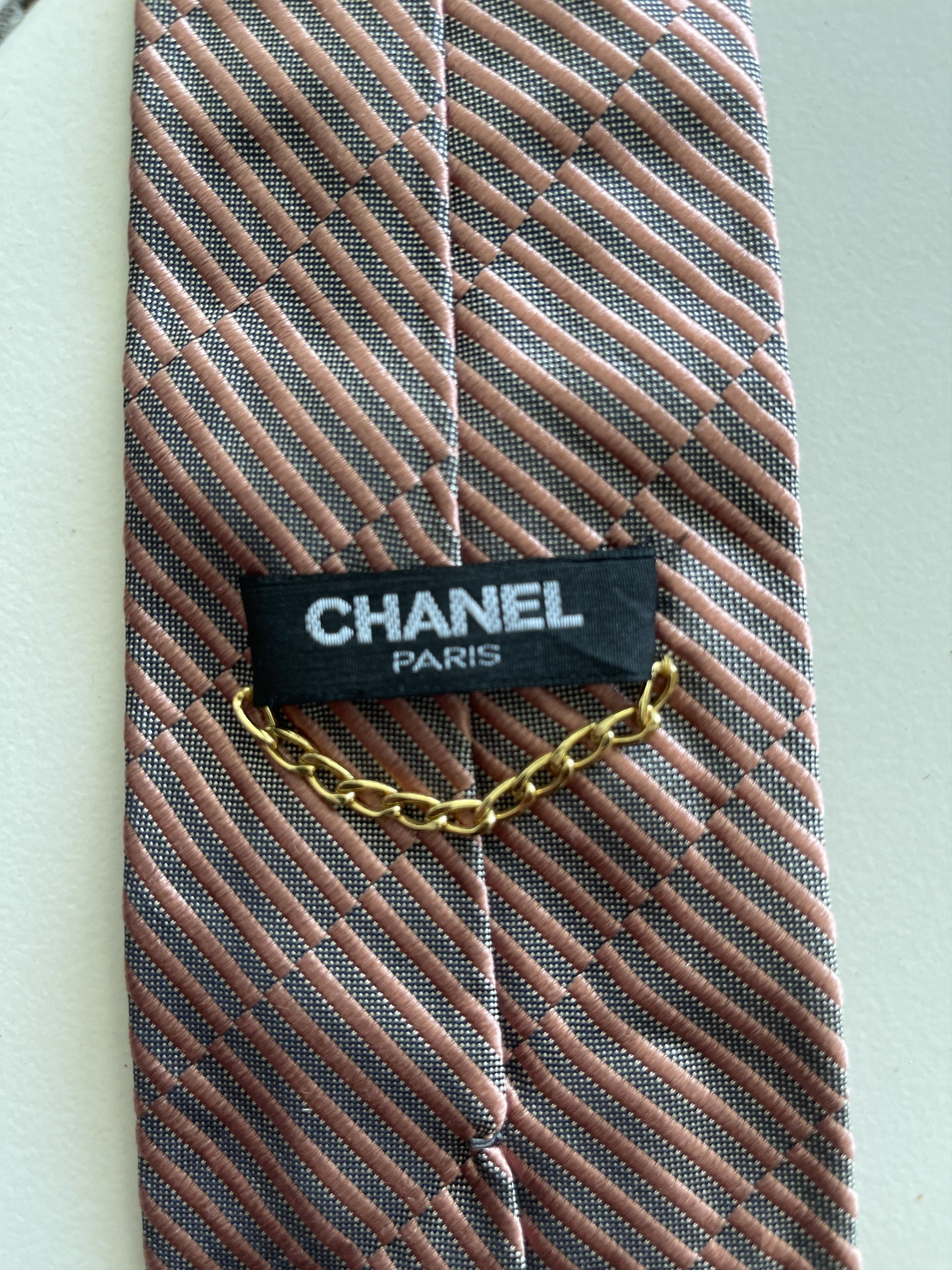 Chanel × Vintage Vintage Chanel Silk Necktie Size ONE SIZE - 2 Thumbnail