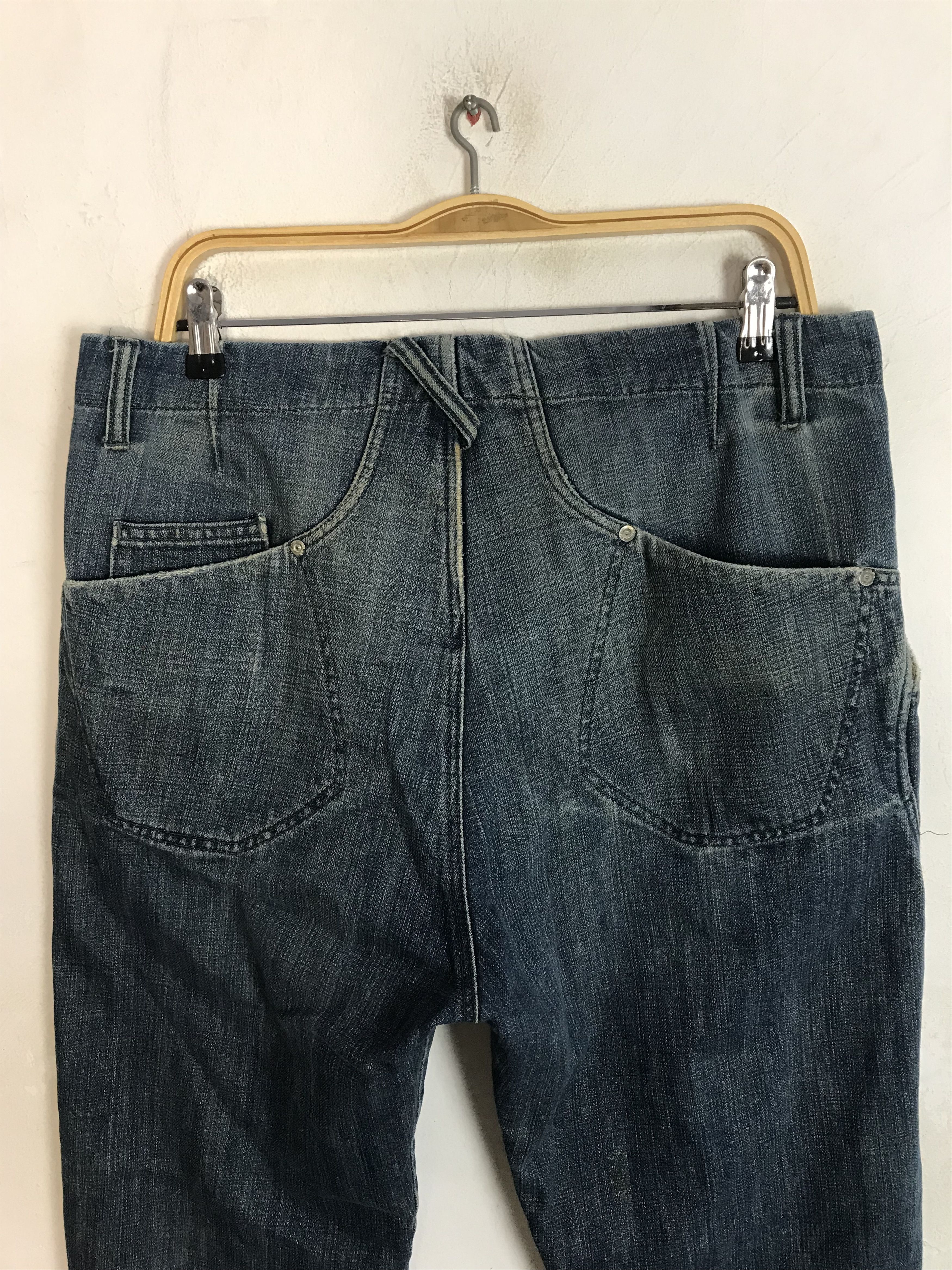 realmad HECTIC Mad Hectic Indigo Denim Jeans Buttonfly Slash Pockets Size US 34 / EU 50 - 5 Thumbnail