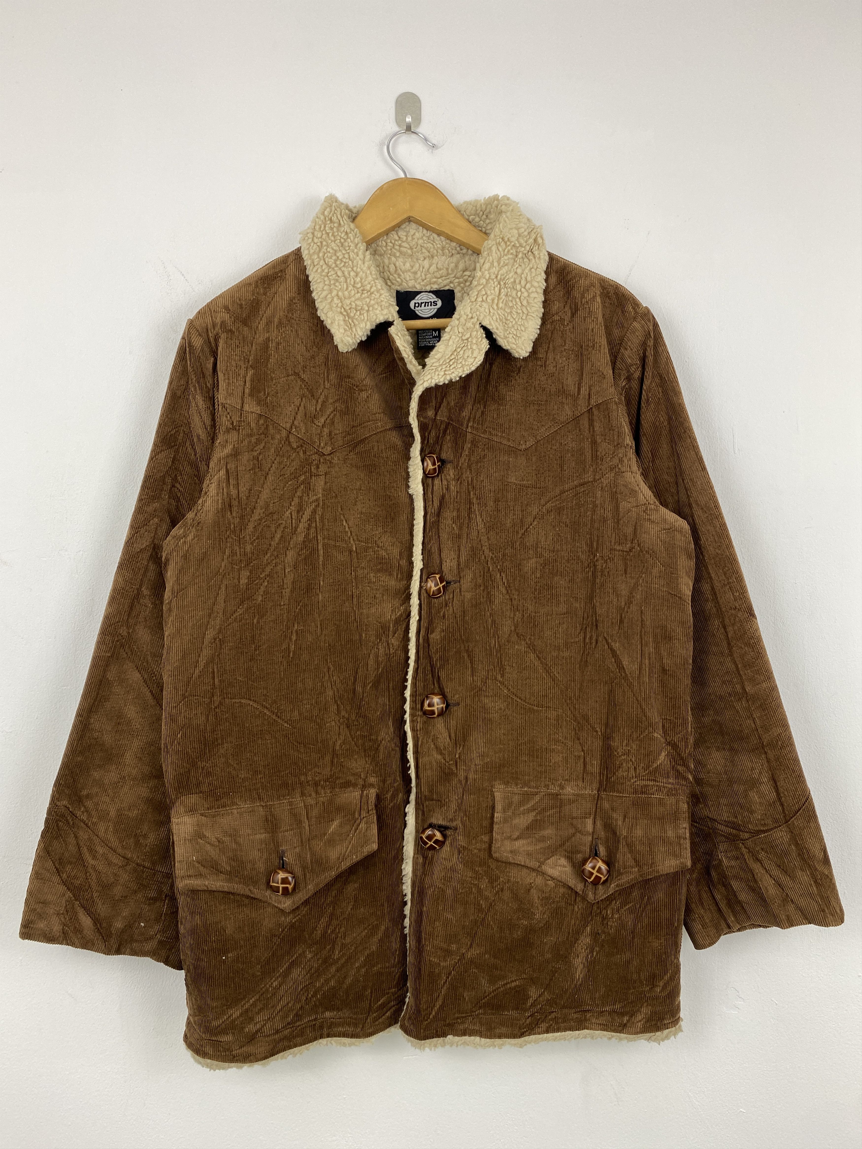 Japanese Brand Vintage 80s PRMS Japan Sherpa Suede Leather Jacket J2036 Size US M / EU 48-50 / 2 - 1 Thumbnail