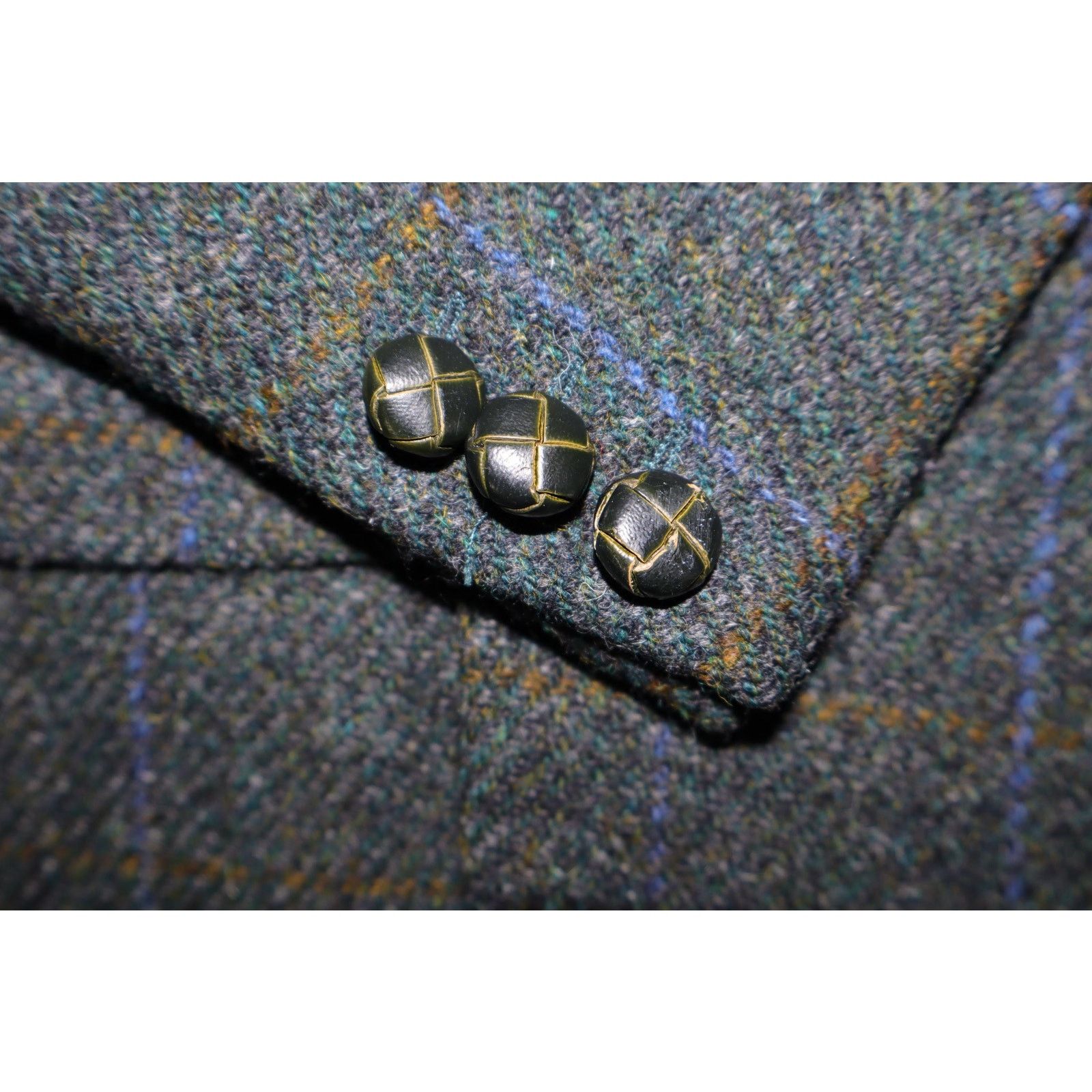 Harris Tweed 46R Vintage Westbury Harris Tweed Forest Green Men's Blazer Size 46R - 9 Thumbnail