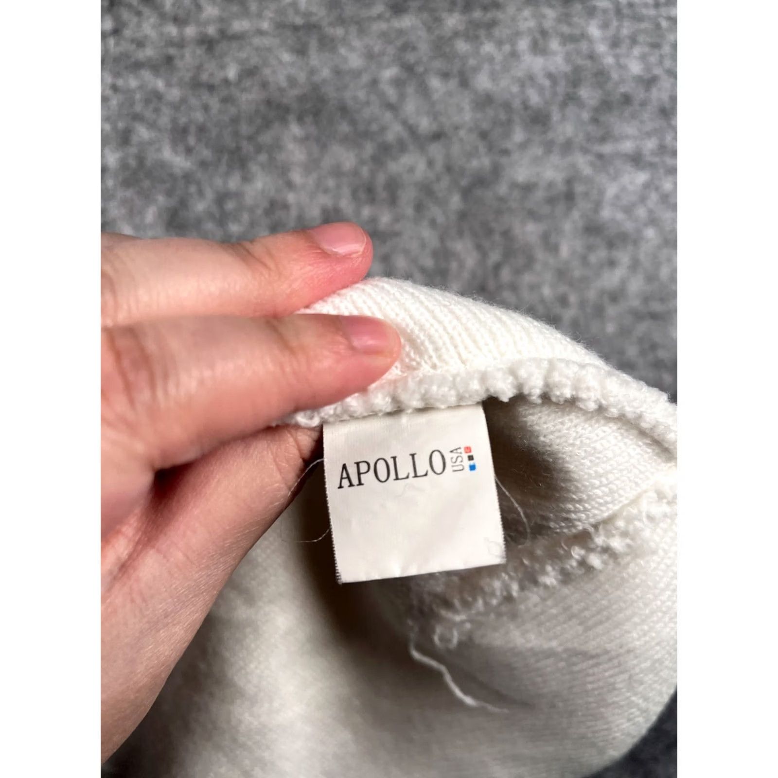 Vintage Apollo USA Beanie Adult One Size White 100% Acrylic Ski Camp Outdoors Knit Beanie Mens Womens Unisex Accessories Size ONE SIZE - 6 Thumbnail