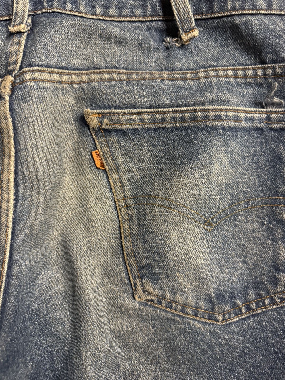 Levi's Vintage 1980s Levis 517 Bootcut Jeans Faded Orange Tab Size US 34 / EU 50 - 3 Thumbnail