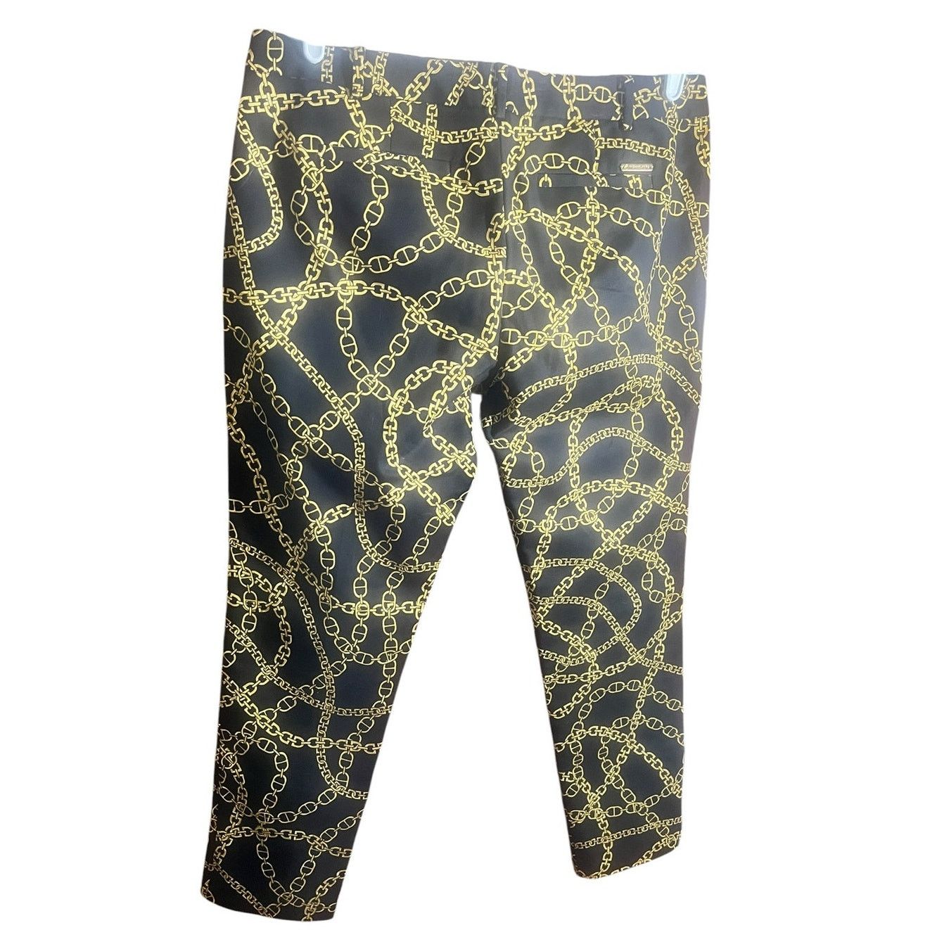 Michael Kors Michael Kors Black Pants with Gold Chains 10P NWOT Size 32" / US 10 / IT 46 - 4 Thumbnail