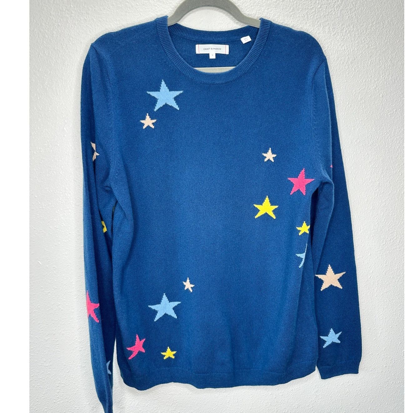 CHINTI & PARKER Chinti & Parker Navy Multi Star Long Sleeve CrewSweater L Size L / US 10 / IT 46 - 4 Thumbnail