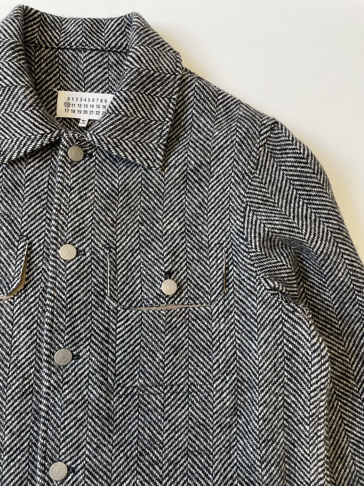 Maison Margiela A/W 19 ‘Chevron Wool’ Trucker Jacket Size US M / EU 48-50 / 2 - 6 Thumbnail
