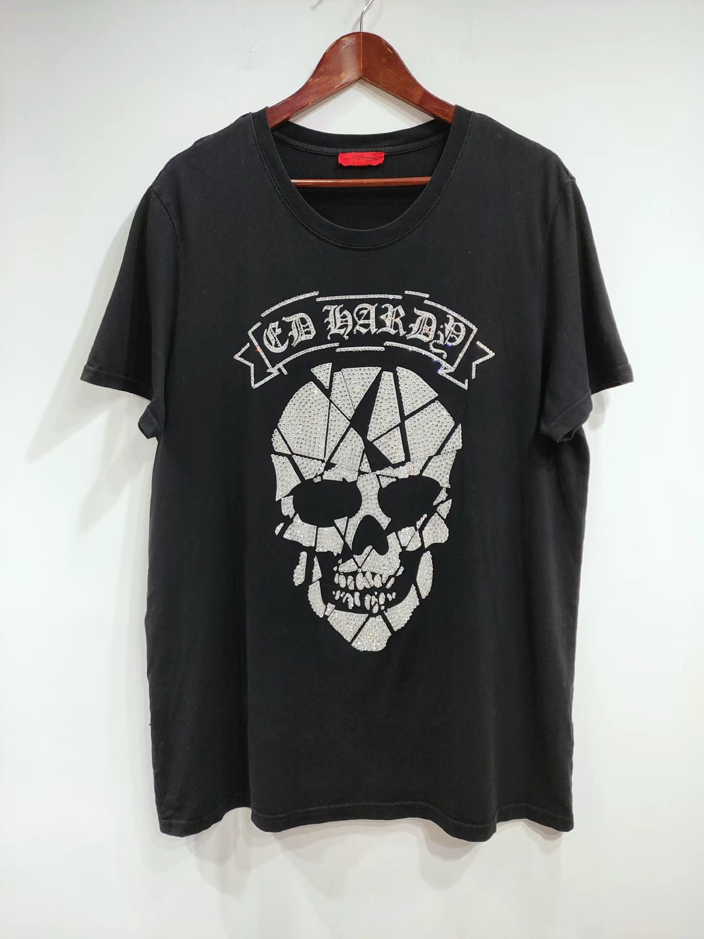 Ed Hardy Ed Hardy Black Full Diamond Skull Short Sleeve K29 Size US XXL / EU 58 / 5 - 1 Thumbnail