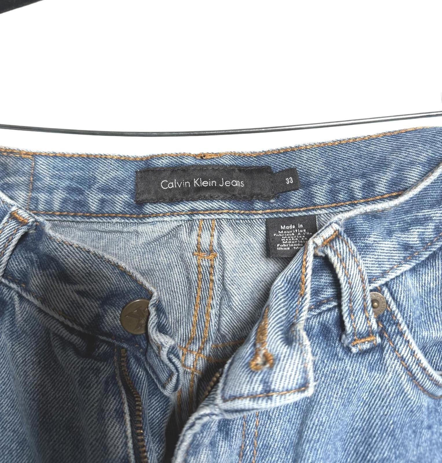 Calvin Klein Vintage 2000s Calvin Klein Blue Denim Jean Shorts Size US 33 - 3 Thumbnail