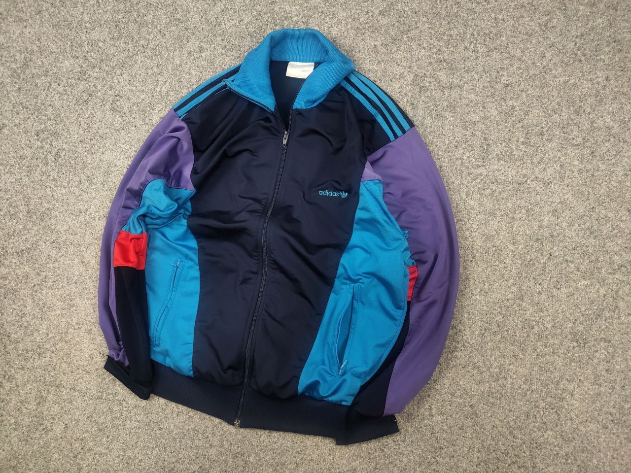Adidas Vintage 90's Adidas Originals Bright Zip Track Jacket Retro Size US L / EU 52-54 / 3 - 3 Thumbnail