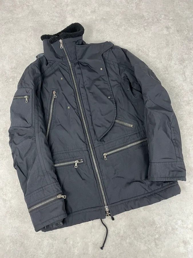 Prada 2000s Prada Black Nylon Multi-Zip Long Jacket Size US L / EU 52-54 / 3 - 4 Thumbnail