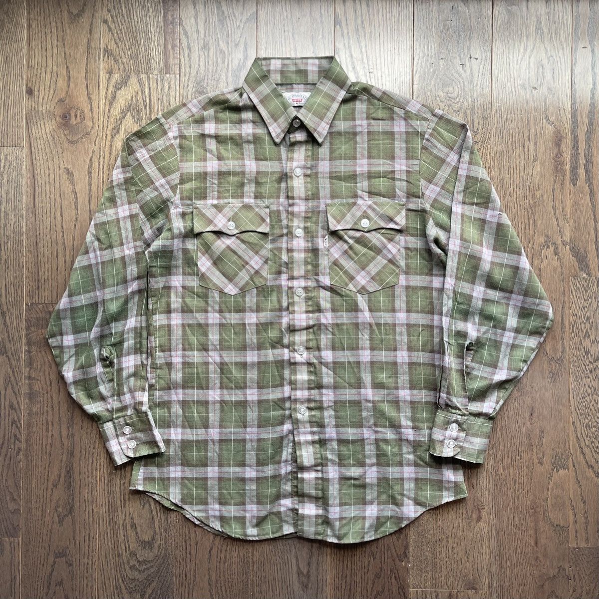 Levi's Vintage 70s Levis Plaid Flannel Size US M / EU 48-50 / 2 - 1 Thumbnail