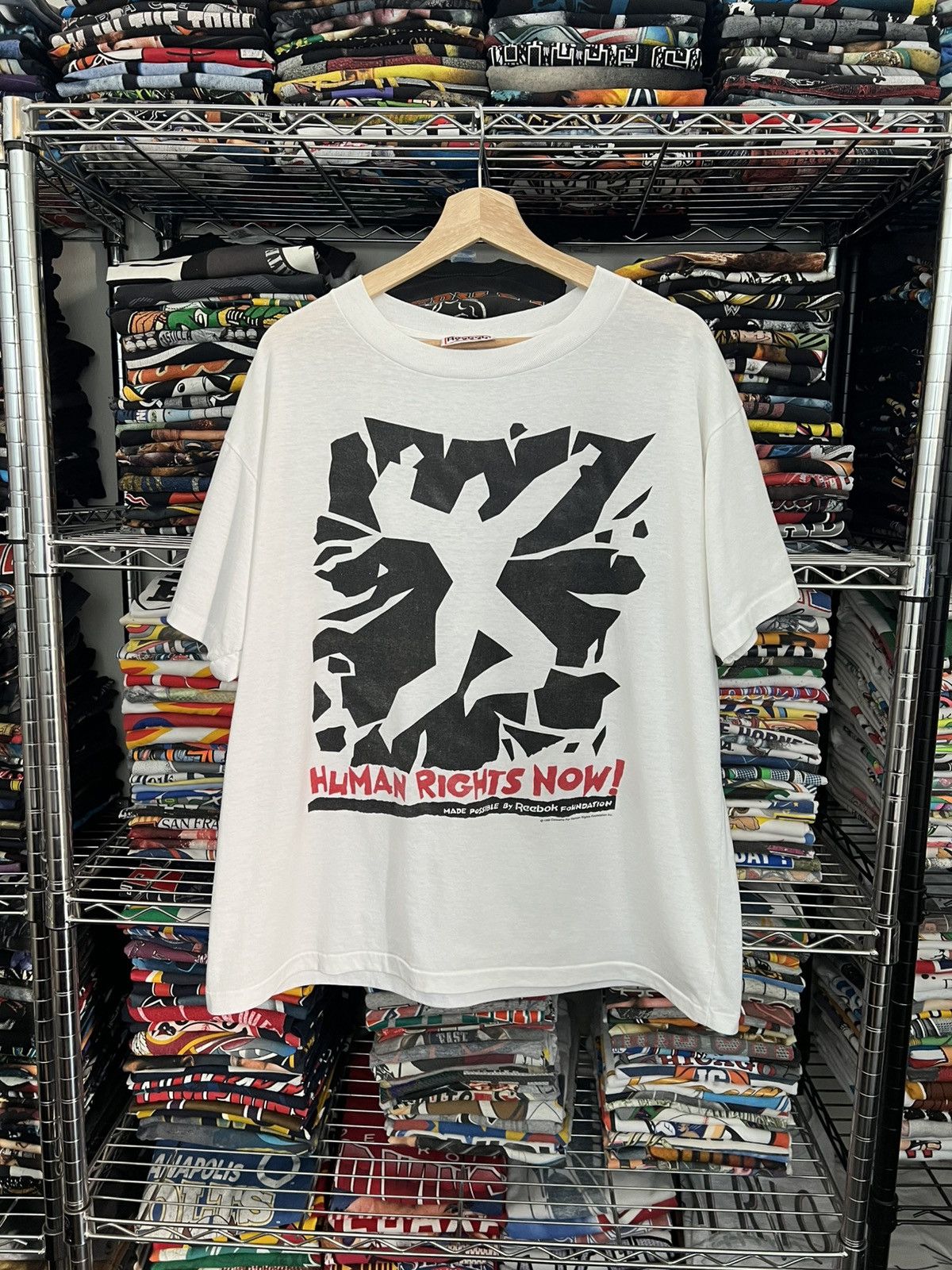 Reebok 1988 Human Rights Now! World Tour 80s Tee Size US XL / EU 56 / 4 - 1 Thumbnail