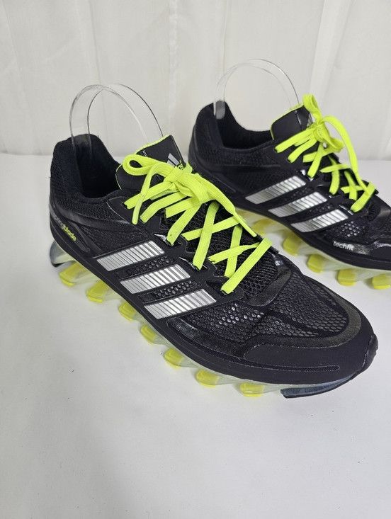 Adidas adidas Springblade Black Neon Green Running Shoe Sneaker Size US 8 / EU 41 - 4 Thumbnail