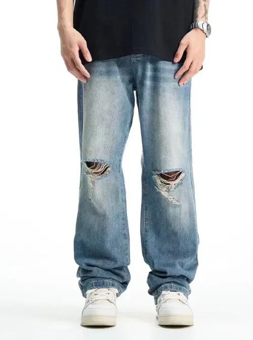 Japanese Brand Minako x Rina Fashion high street cool ripped jeans y2k Size US 34 / EU 50 - 5 Thumbnail