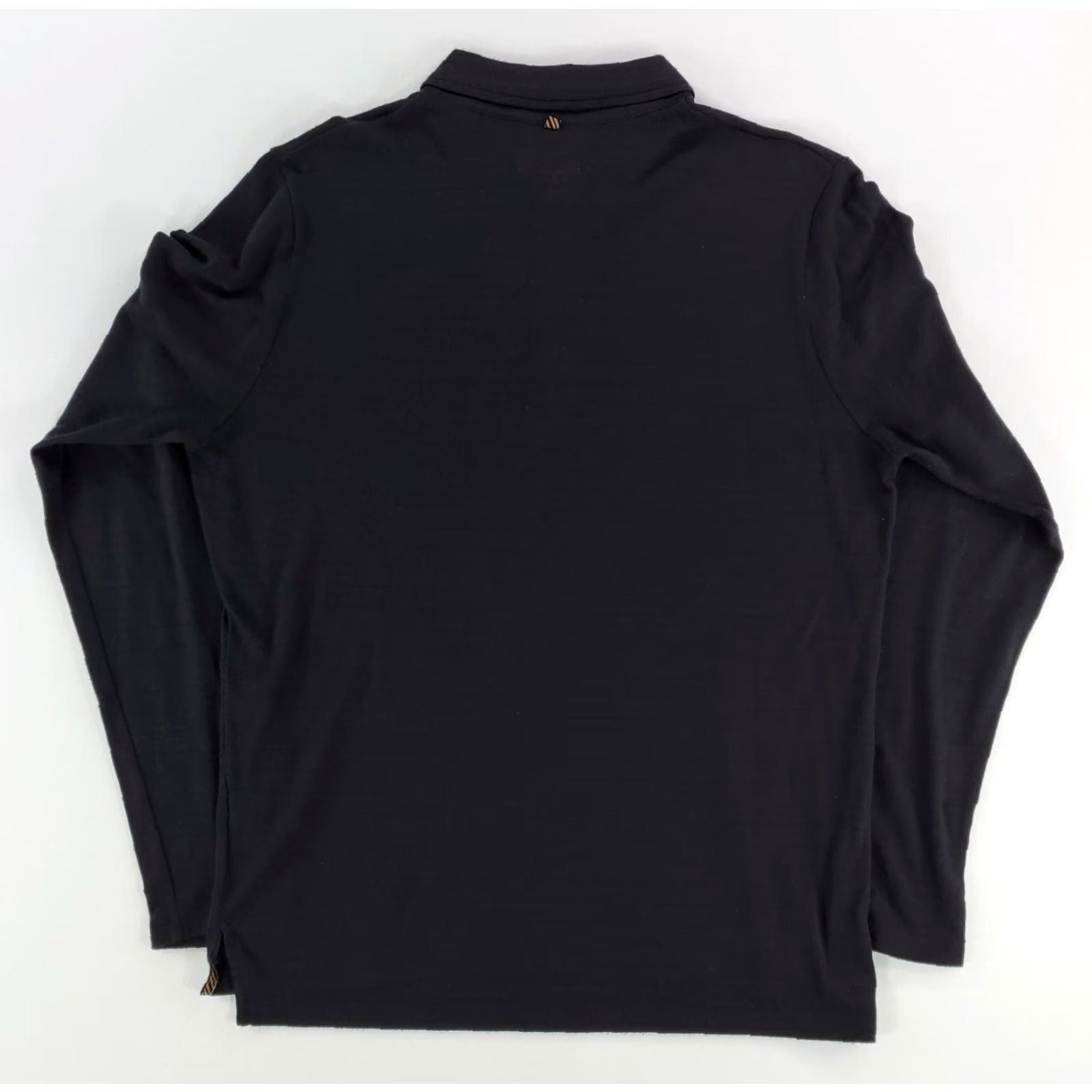 Billy Reid Billy Reid Long Sleeve Polo Shirt Dark Gray Polyester Cotton Blend Mens L Size US L / EU 52-54 / 3 - 3 Thumbnail