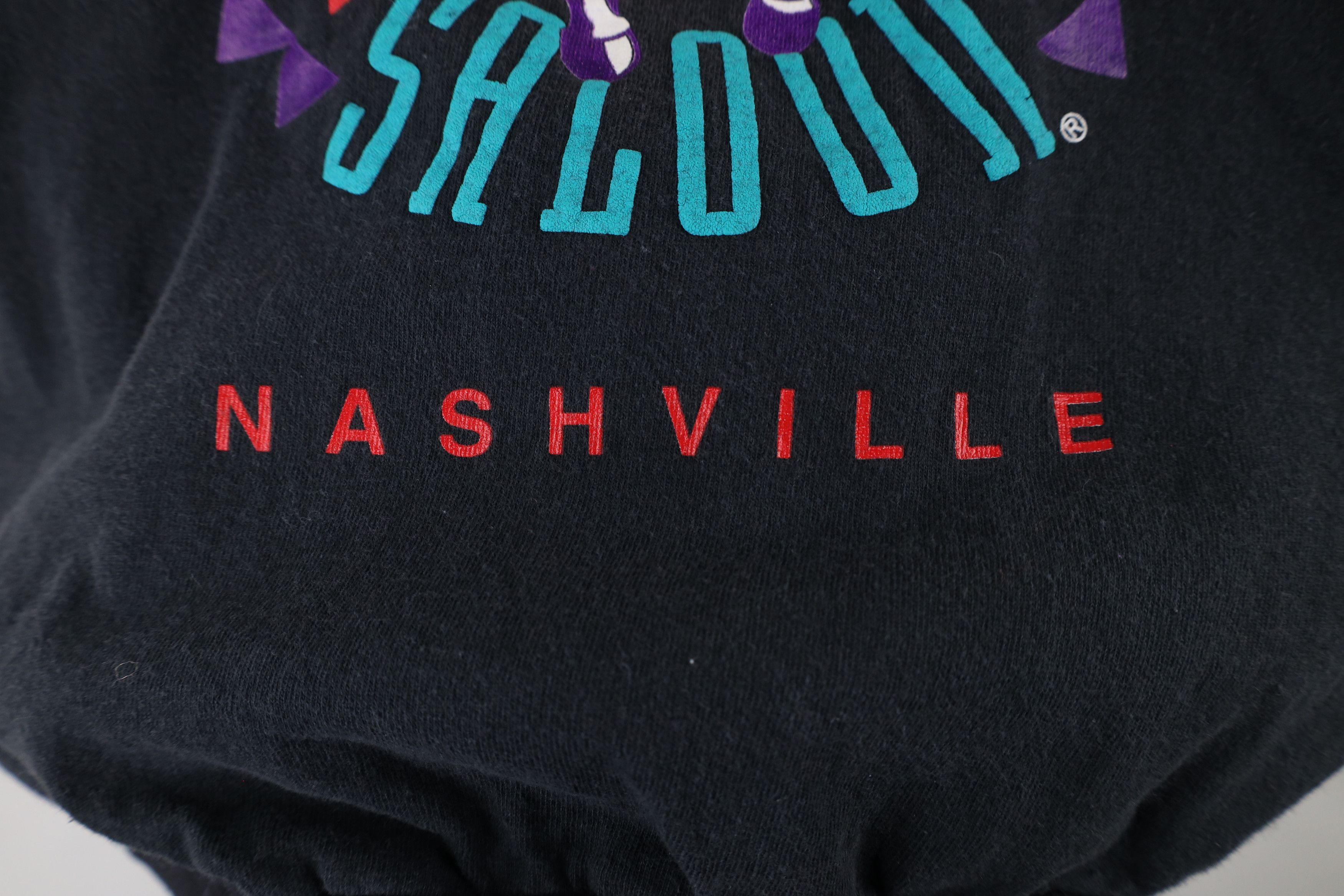 Vintage Vintage 90s Streetwear Nashville Pullover T-Shirt Black Size L / US 10 / IT 46 - 5 Thumbnail