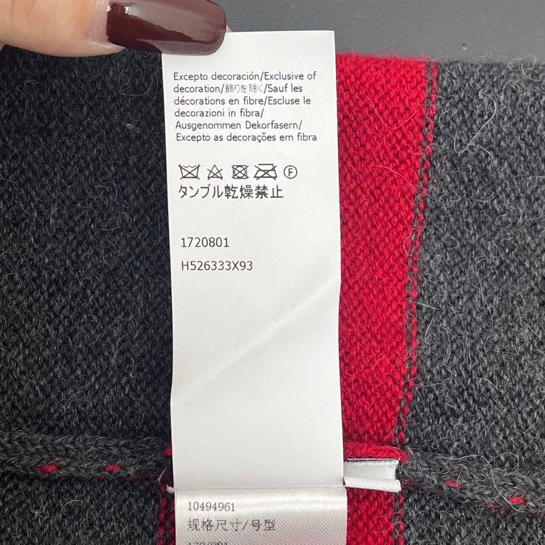 Loewe loewe Classic embroidered sweater with red and gray stripes Size US M / EU 48-50 / 2 - 6 Thumbnail