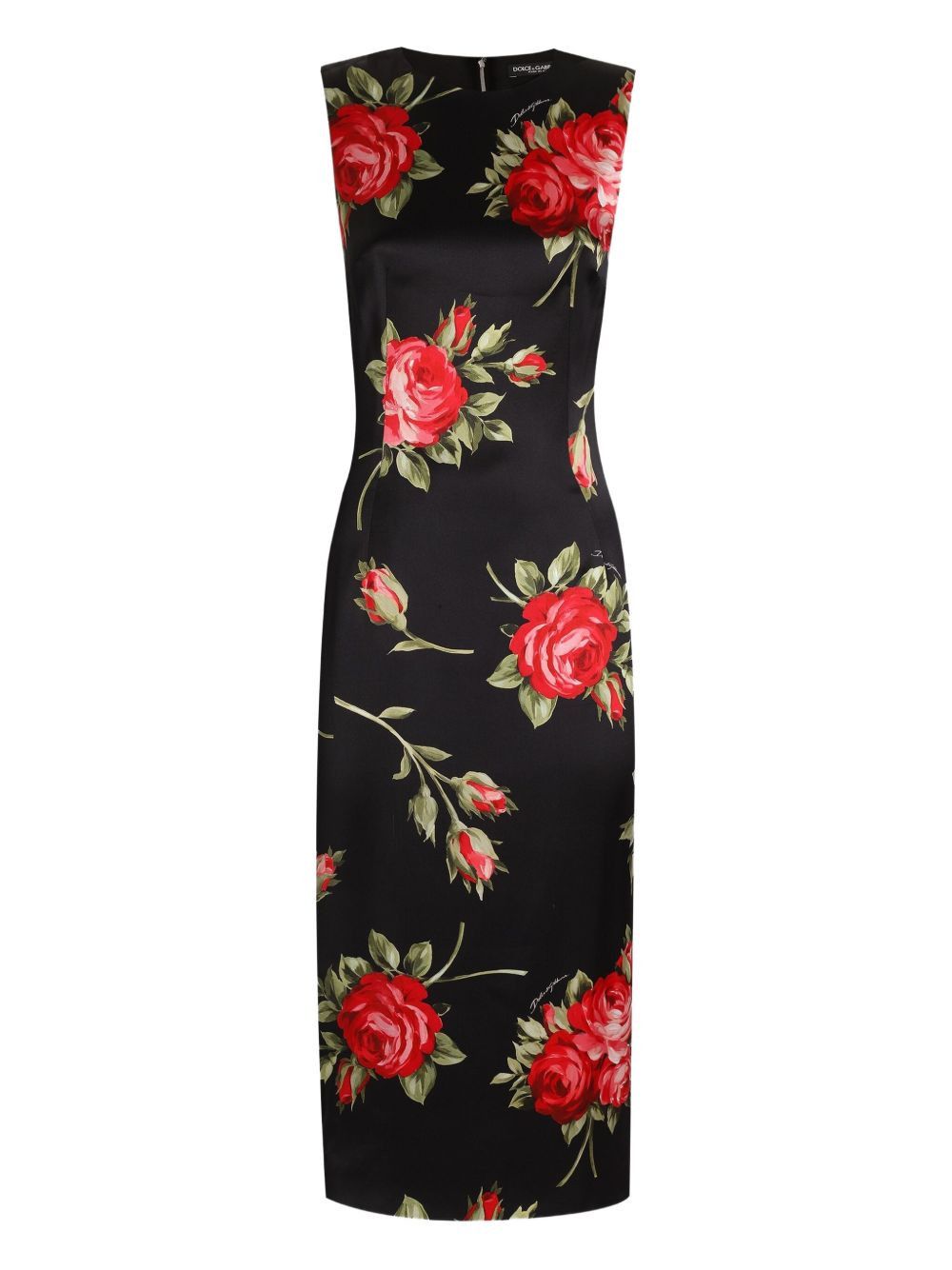 Dolce & Gabbana ROSES BOUQUET PRINT MIDI DRESS Size M / US 6-8 / IT 42-44 - 1 Thumbnail