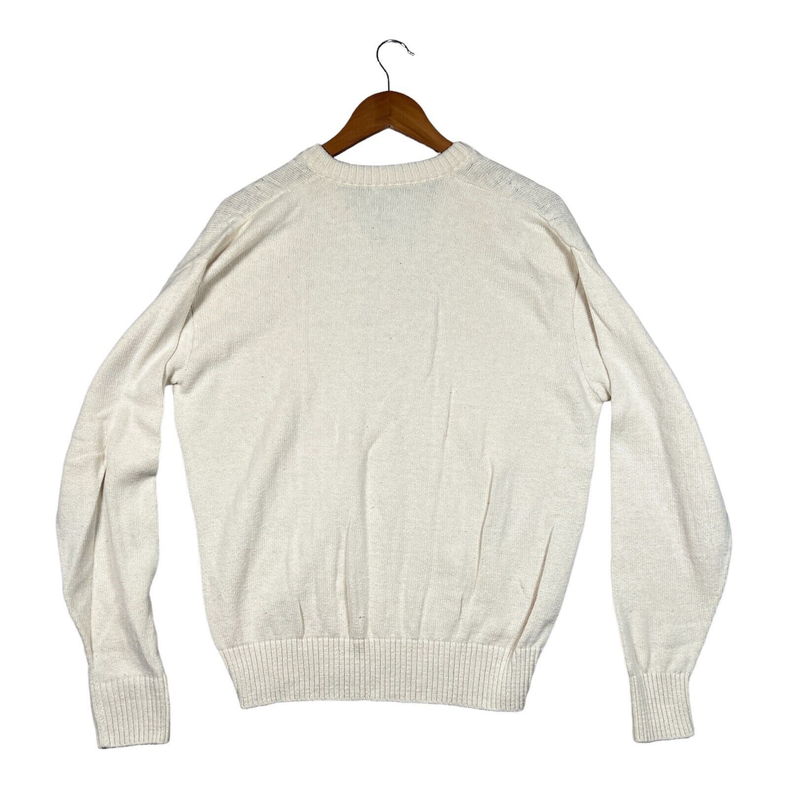 Brooks Brothers Brooks Brothers Cream Fair Isles Winter V Neck Sweater sz L Size US L / EU 52-54 / 3 - 2 Thumbnail