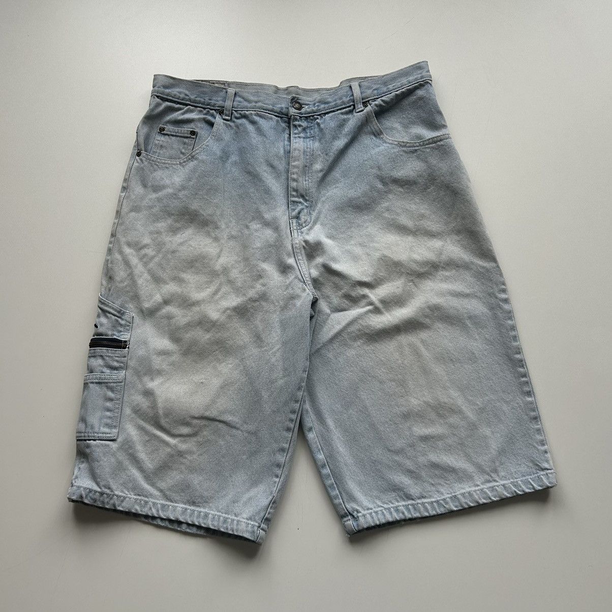Vintage Crazy Vintage Y2K Baggy Blue Denim Embroidered Jorts Size 36 Size US 36 / EU 52 - 3 Thumbnail