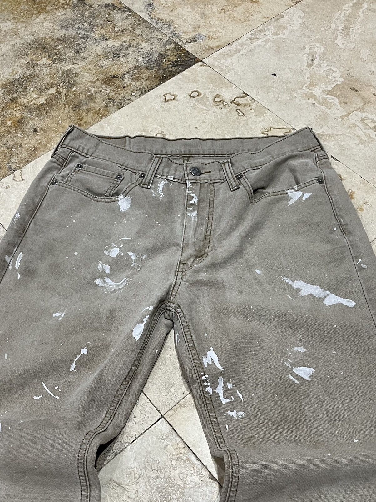 Levi's × Vintage Levi’s 514 Painters Khaki Denim Jeans Size US 33 - 9 Thumbnail
