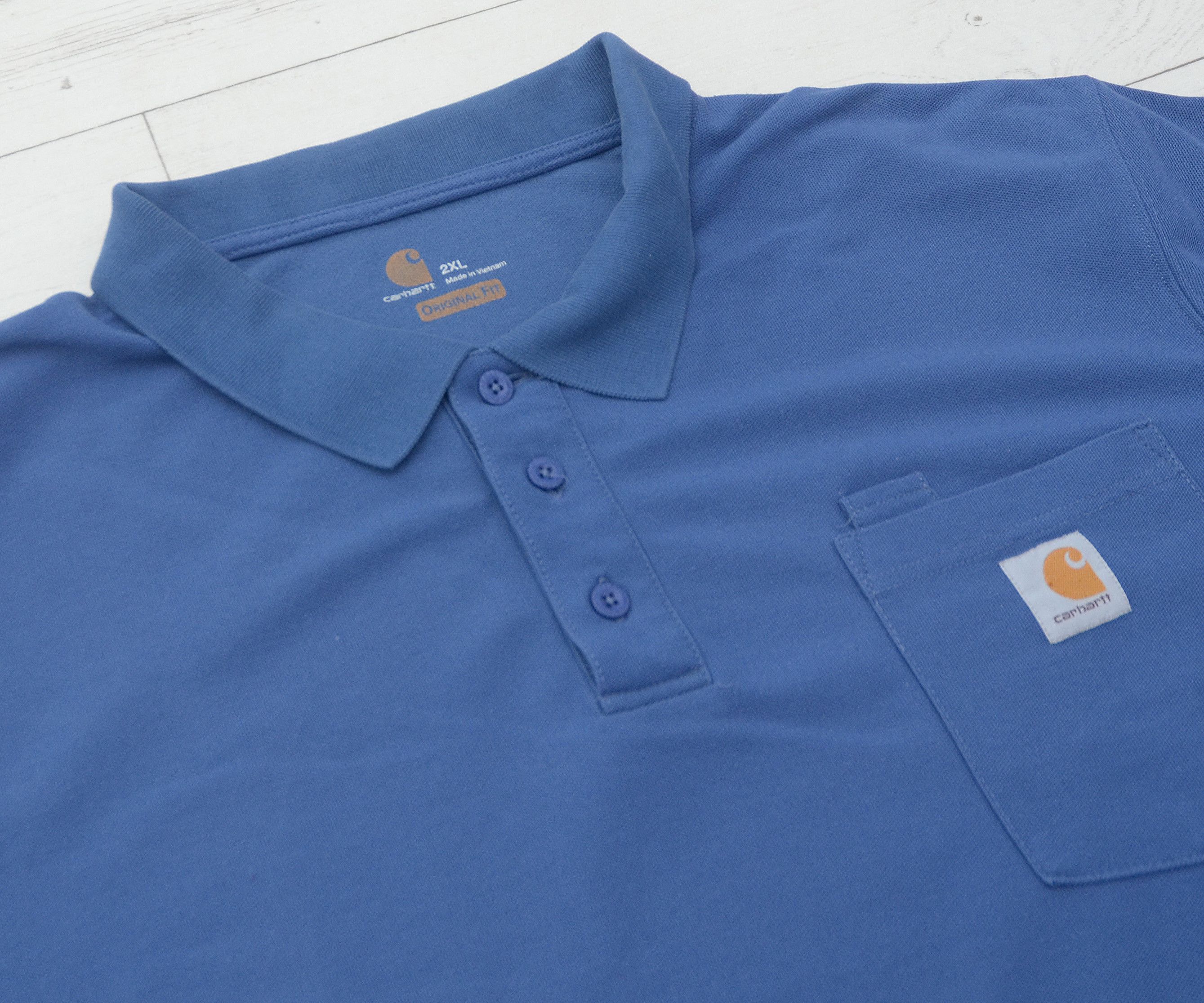 Carhartt × Vintage Vintage Carhartt Polo Shirt Work Pocket Logo Streetwear Y2K Size US XXL / EU 58 / 5 - 6 Thumbnail