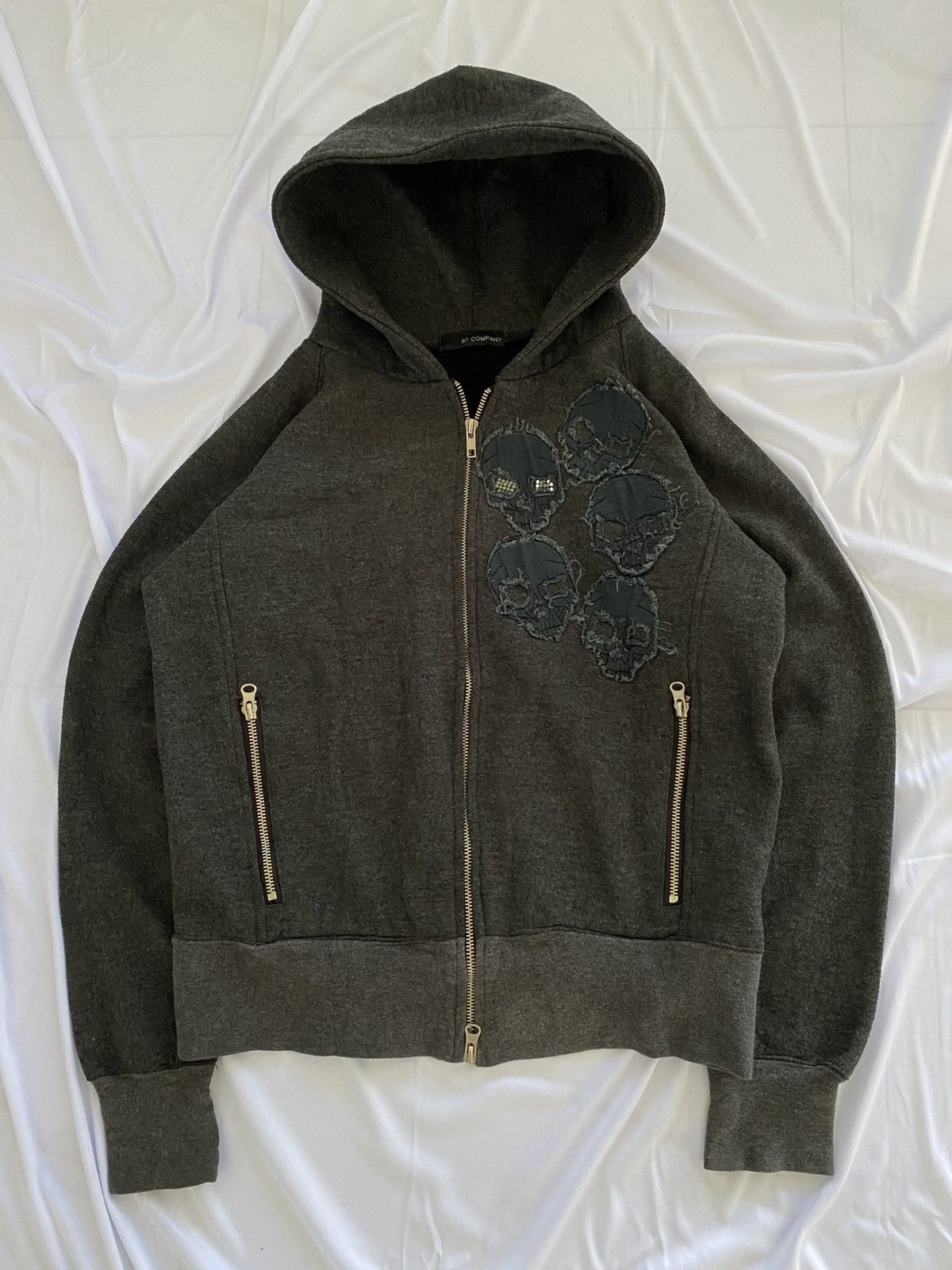 undefined skull hoodie japan grunge y2k 67 company