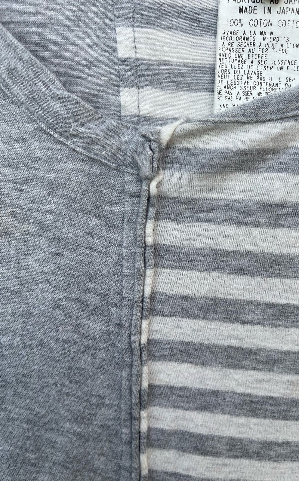 Yohji Yamamoto 🔥Vintage Y's by Yohji Yamamoto Asymmetrical Striped T-shirt Size S / US 4 / IT 40 - 9 Thumbnail