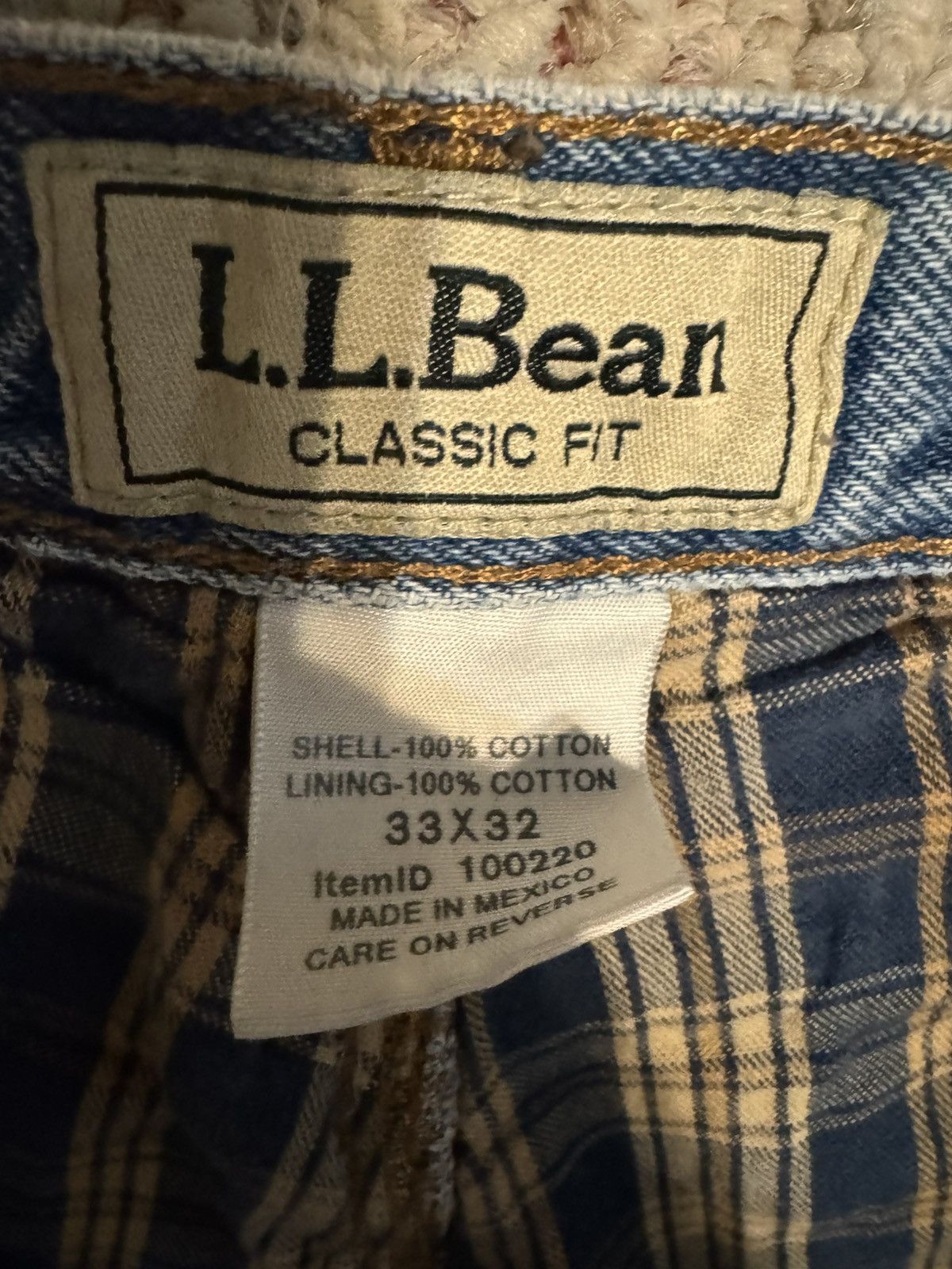 Carhartt × L.L. Bean × Vintage L.L. Bean Plaid Lined Work Pants Size US 33 - 5 Thumbnail