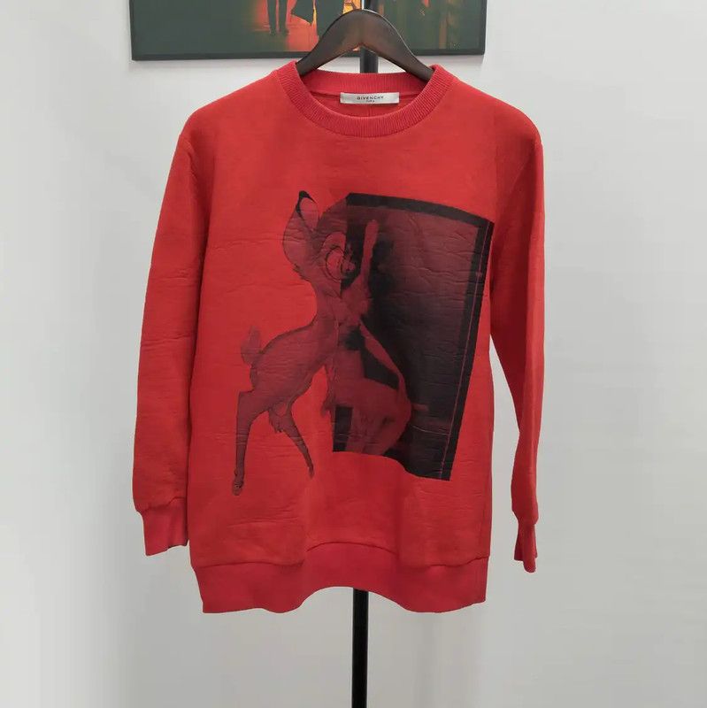 Givenchy Red Cotton Long Sleeve Sweatshirt for Men 0089