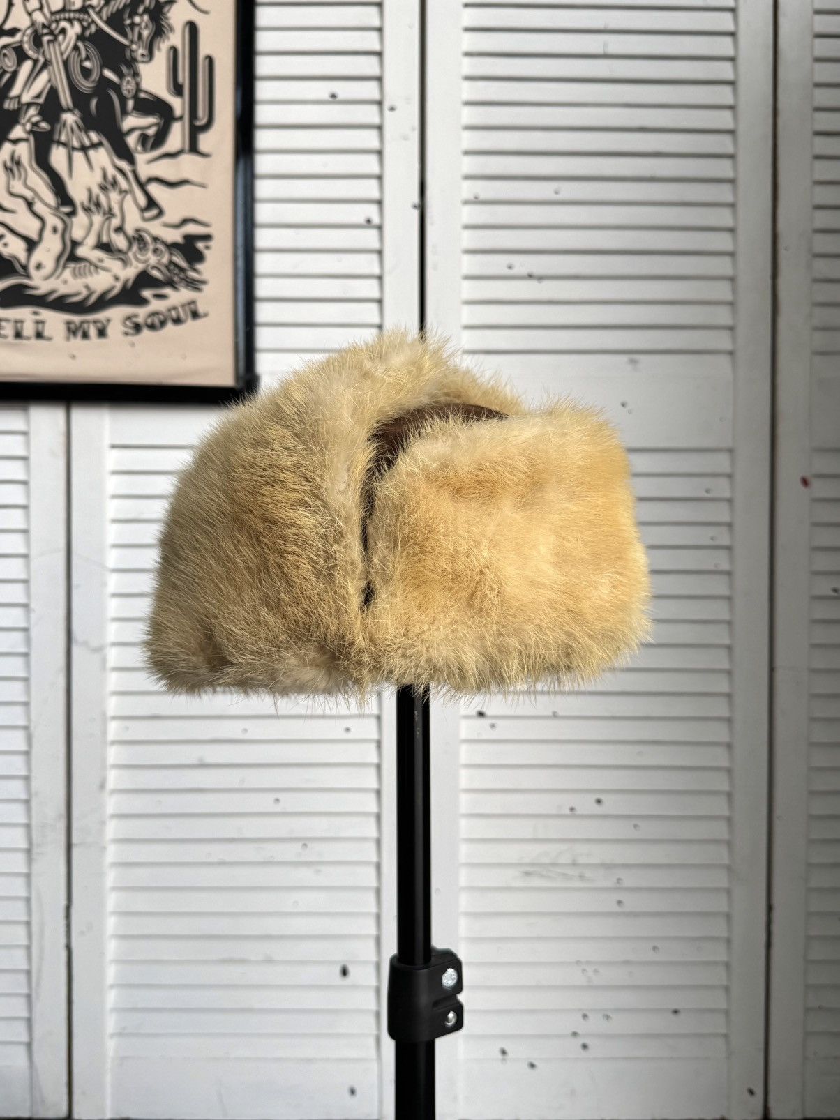 Vintage Vintage 1970s Suede & Fur Ushanka Trapper Hat Brown Size ONE SIZE - 6 Thumbnail