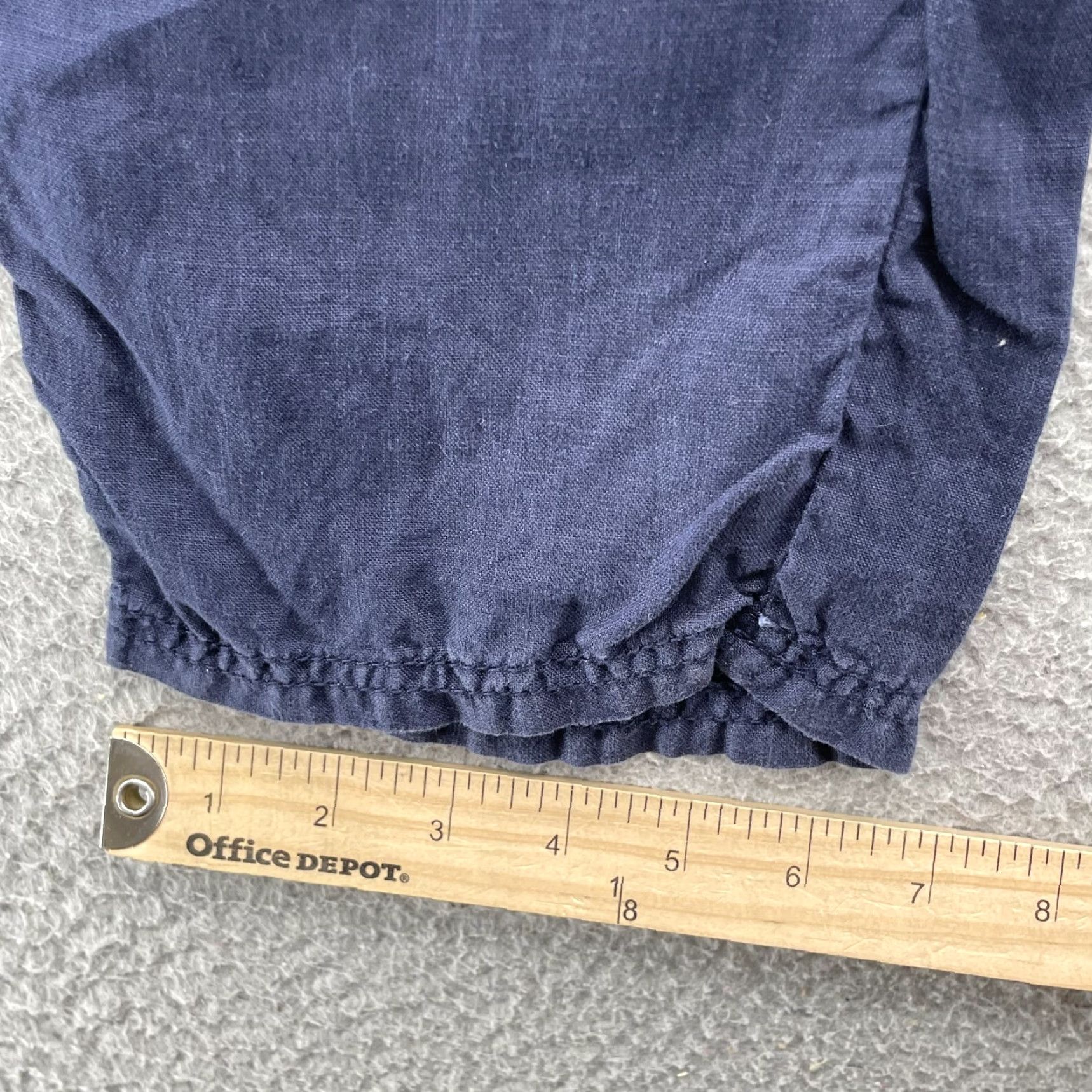 Vintage Caslon Linen Pants Women's M Petite Navy Coastal Boho Chic Academia Classic Shirt Pants Size 32" / US 10 / IT 46 - 4 Thumbnail