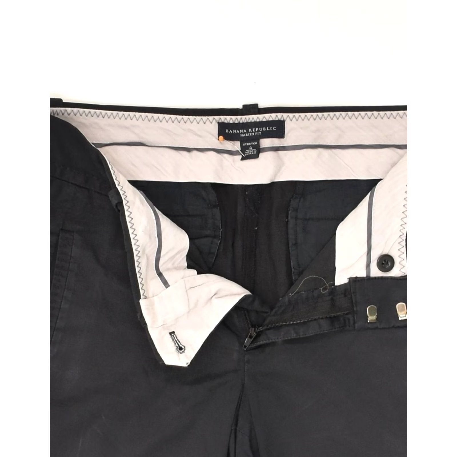 Banana Republic BANANA REPUBLIC Womens Martin Fit Chino Shorts Black Small US 4 W30 Size 28" / US 6 / IT 42 - 3 Thumbnail