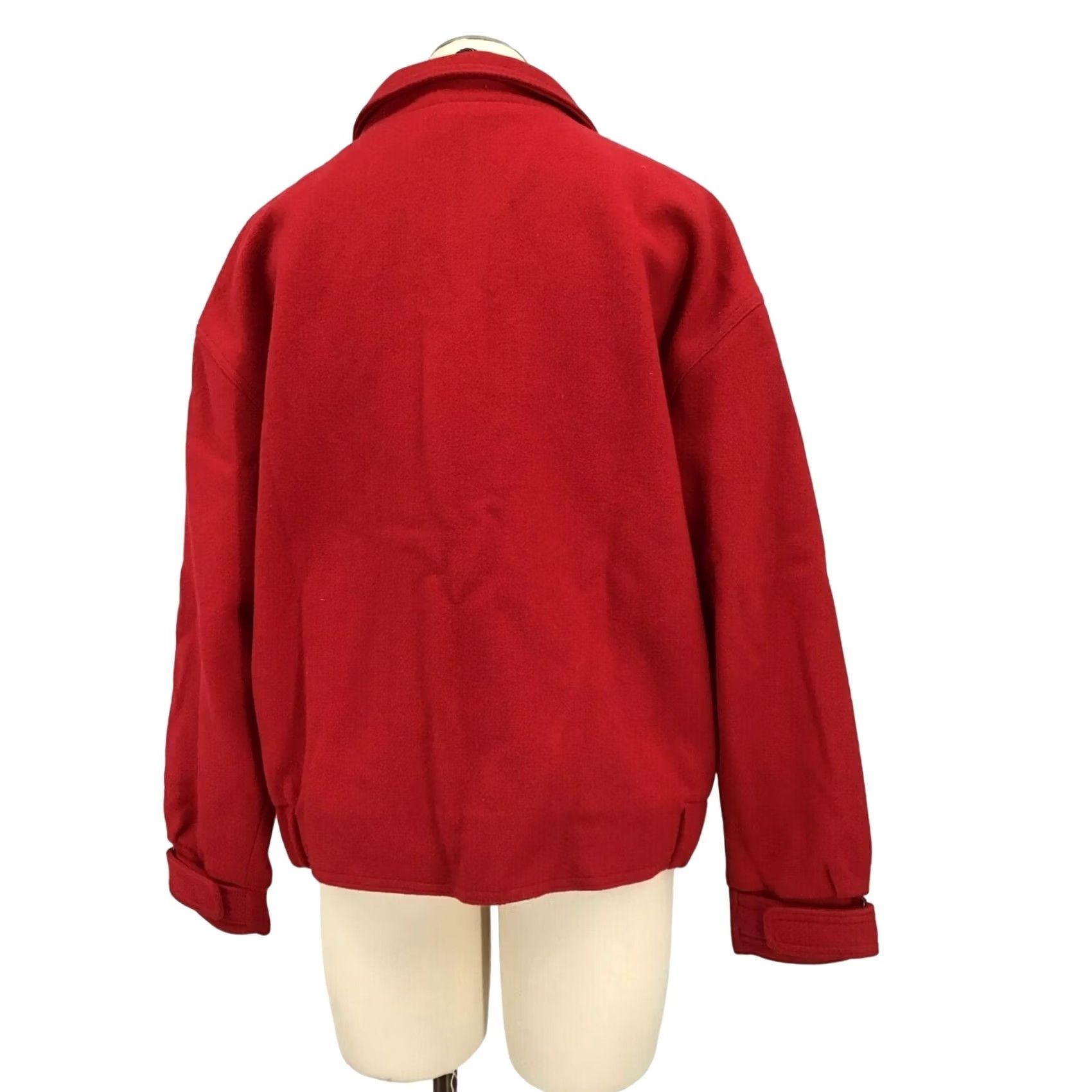 Vintage VINTAGE Woolrich Jacket Woman Red Full Zip Medium M Polyester Solid Breathable Zip Womens Size M / US 6-8 / IT 42-44 - 2 Thumbnail