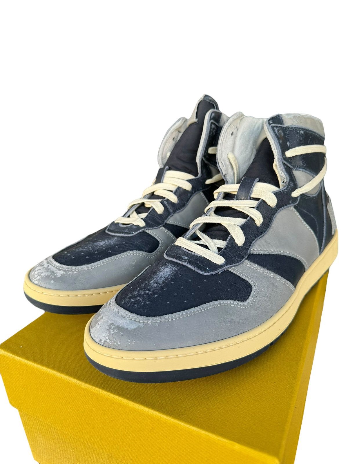 image of Rhude Rhecess Hi Georgetown Grey/navy Shoes, Men's (Size 7)