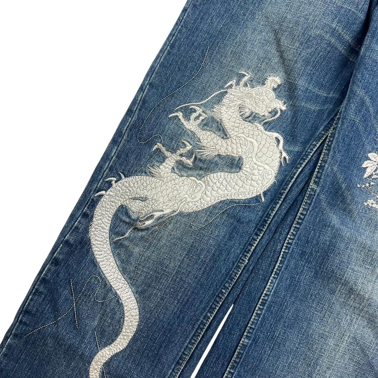Karakuri Tamashii Karakuri Tamashii Embroidered Dragon Japanese Jeans Waist 30 Size US 30 / EU 46 - 3 Thumbnail