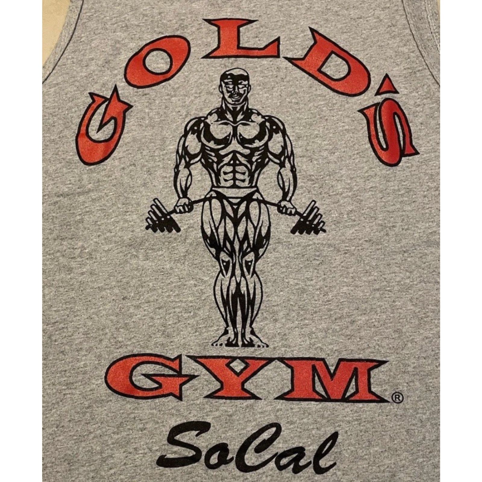 Vintage VINTAGE Golds Gym So Cal Tank Top M USA Weight Lifting Track Gym Gray Men M Sleeveless Shirt 90s Y2K California USA Grunge Size US M / EU 48-50 / 2 - 2 Thumbnail