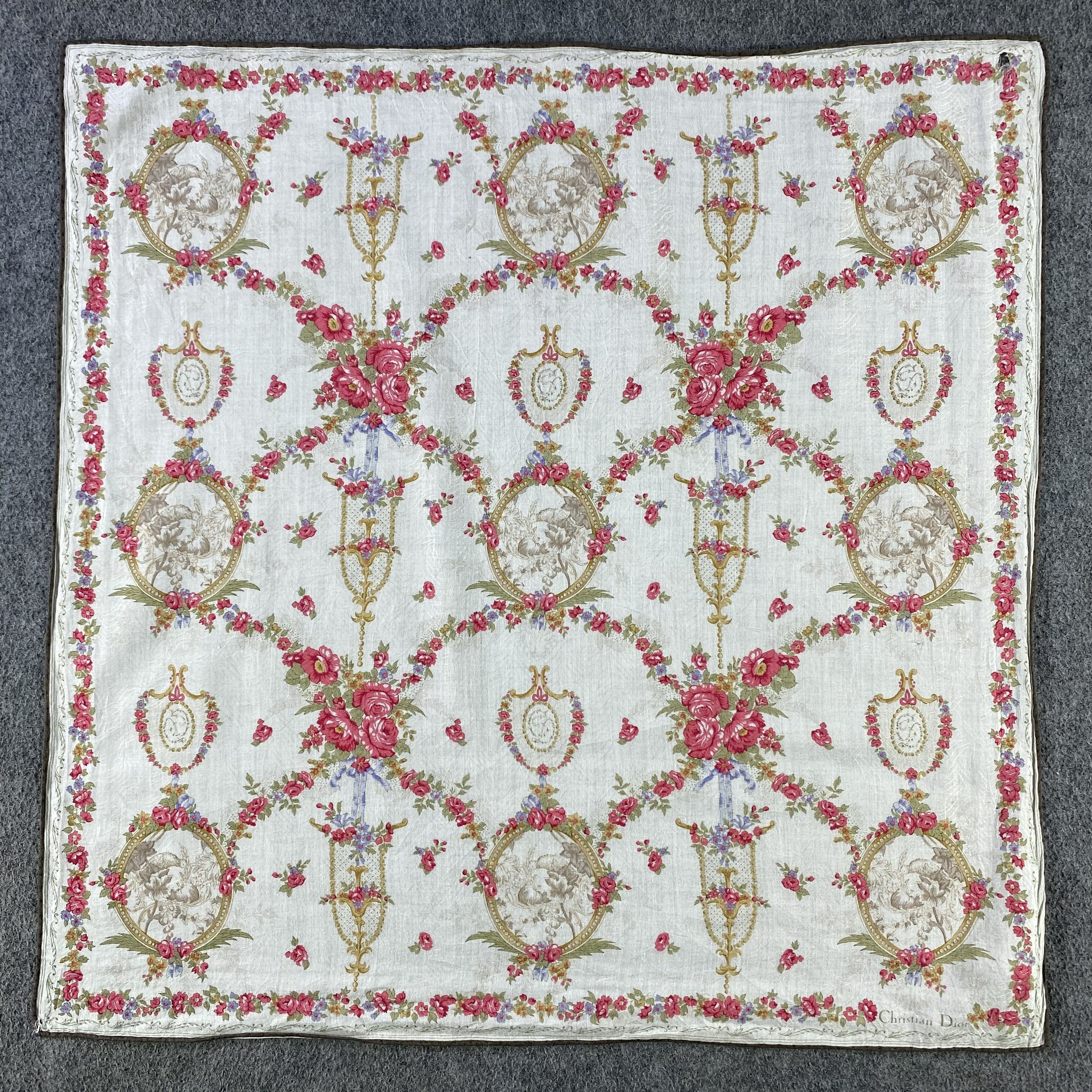 Vintage Christian Dior Handkerchief/Neckerchief/Bandana HC749 Size ONE SIZE - 1 Thumbnail