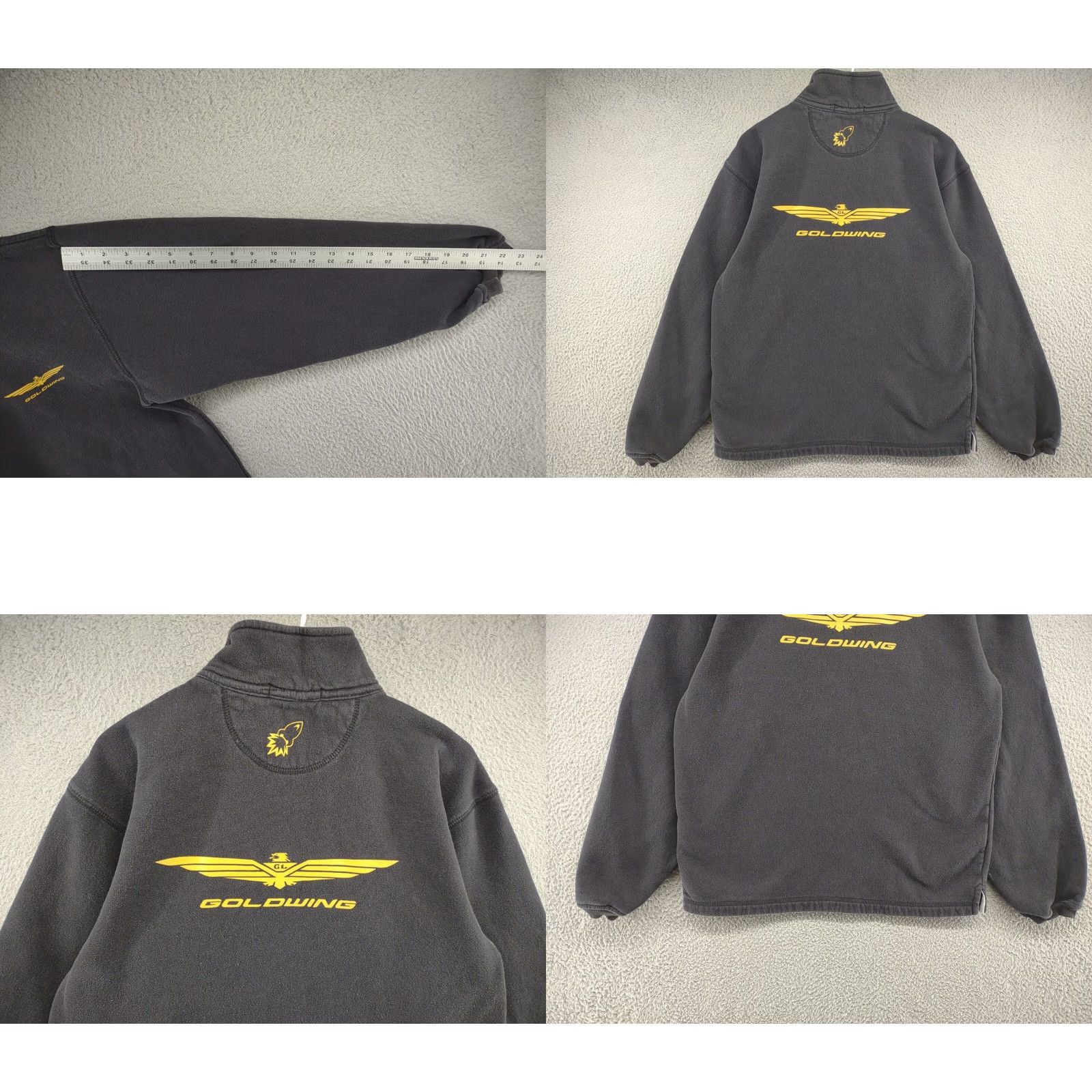 Port Authority Honda Gold Wing Double Sided 1/4 Zip Pullover Sweater Sweatshirt Men SZ Small Multicolor Size US S / EU 44-46 / 1 - 8 Thumbnail