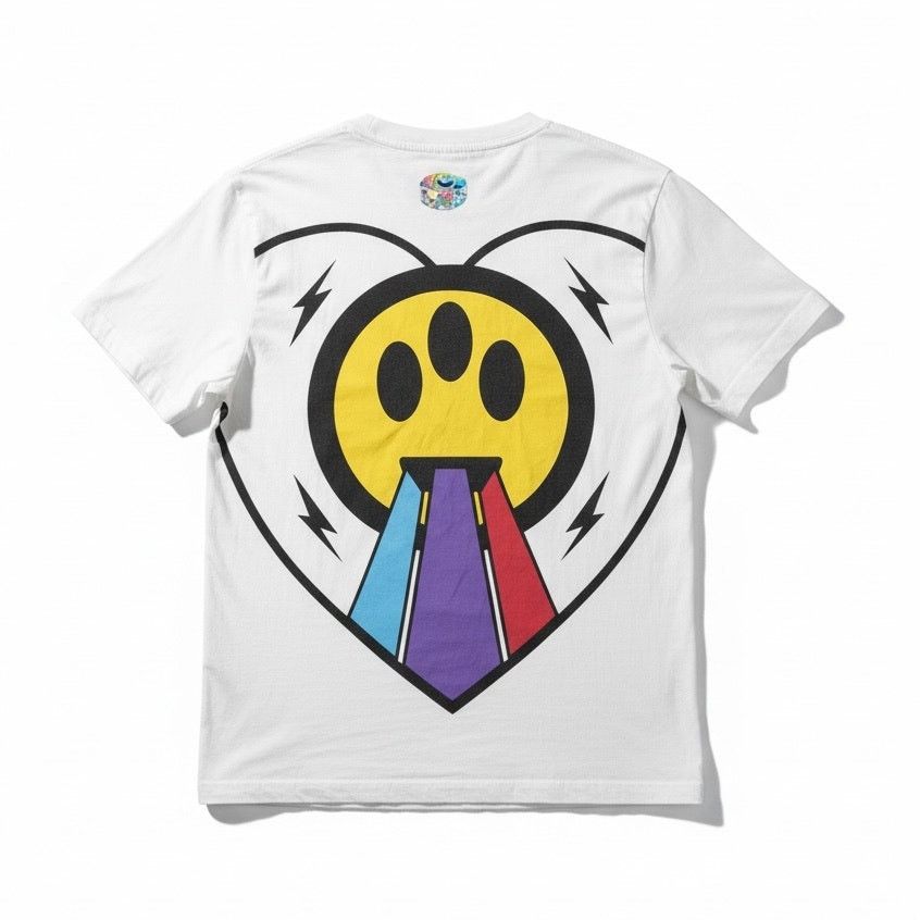 Barrow Barrow Heart Rainbow White Cotton Graphic Streetwear T-Shirt Size US L / EU 52-54 / 3 - 1 Thumbnail