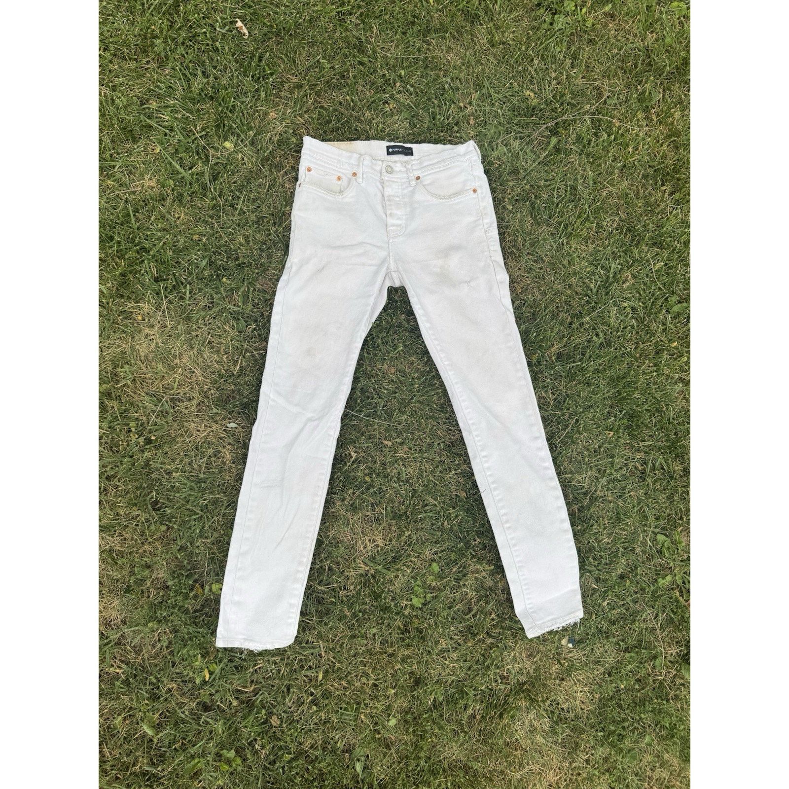 Purple Purple Brand Jeans White Size 31 Slim Fit LowRiseWithSlimLeg Size US 31 - 1 Thumbnail