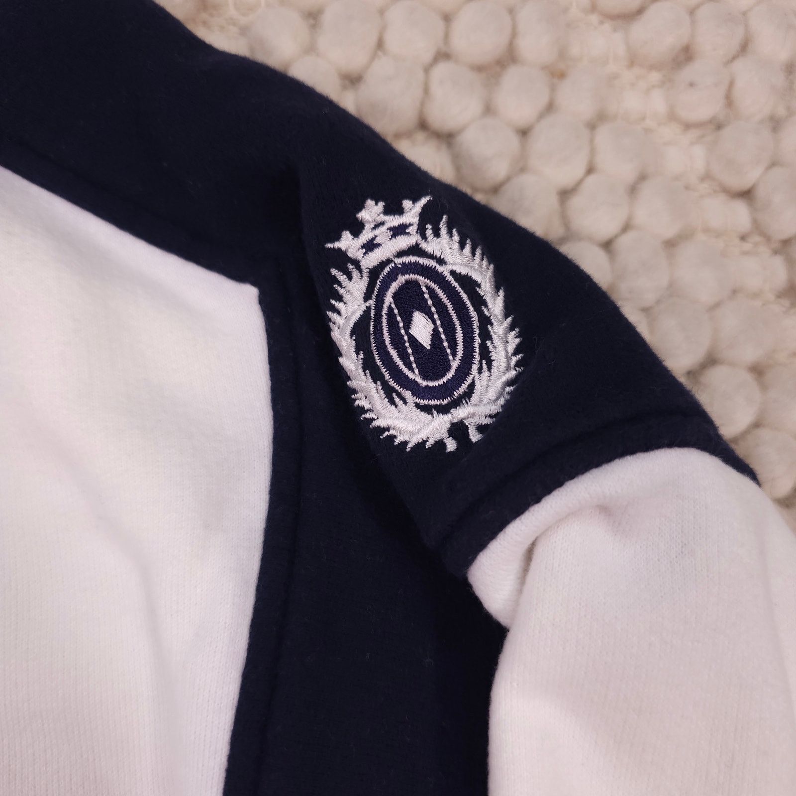 St. John St. John Sport Full Zip Track Jacket White Navy Sz Small Size S / US 4 / IT 40 - 8 Thumbnail