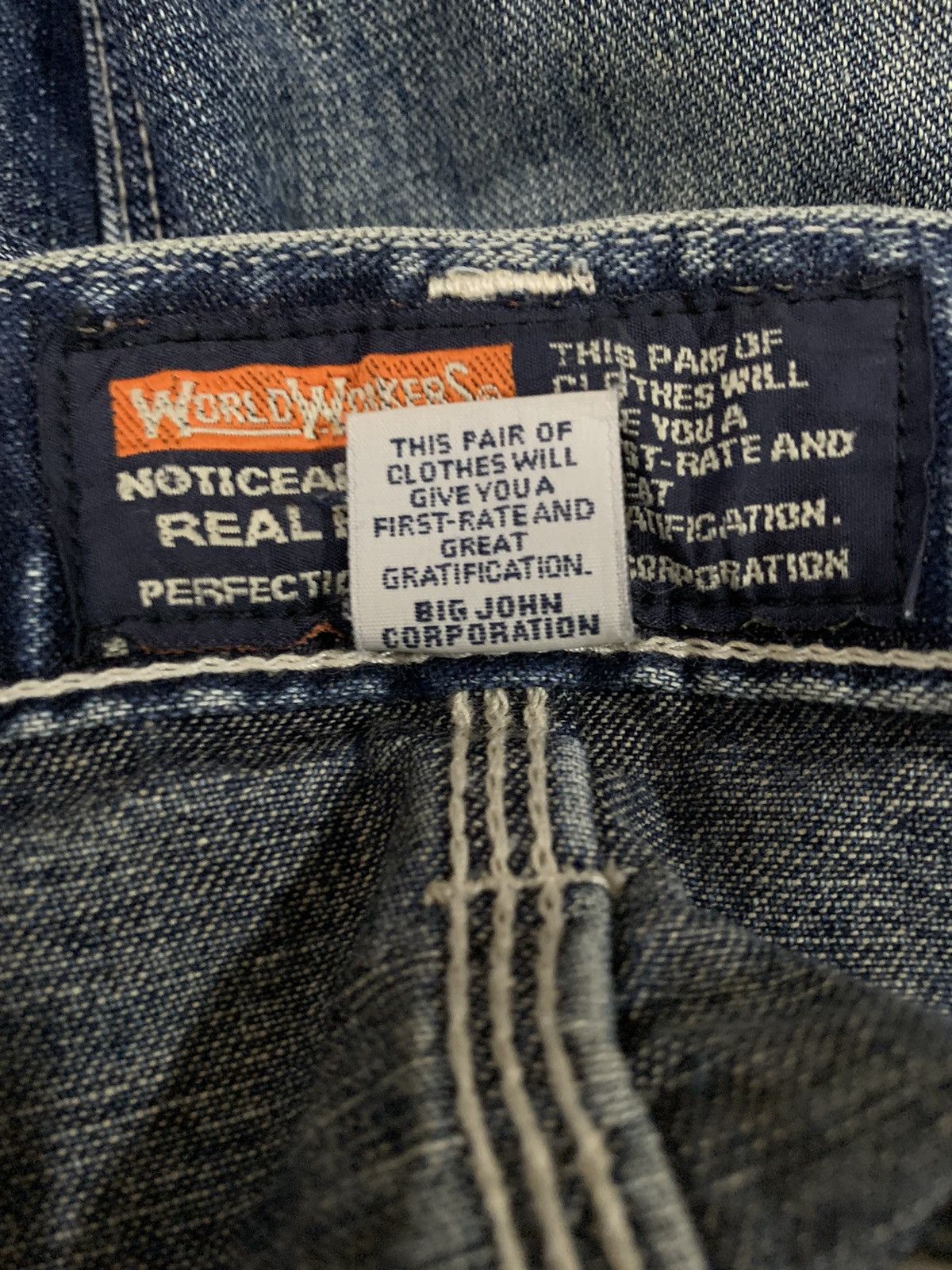 JNCO Vintage Japanese Big John Baggy Distressed Carpenter Jeans Size US 34 / EU 50 - 17 Thumbnail