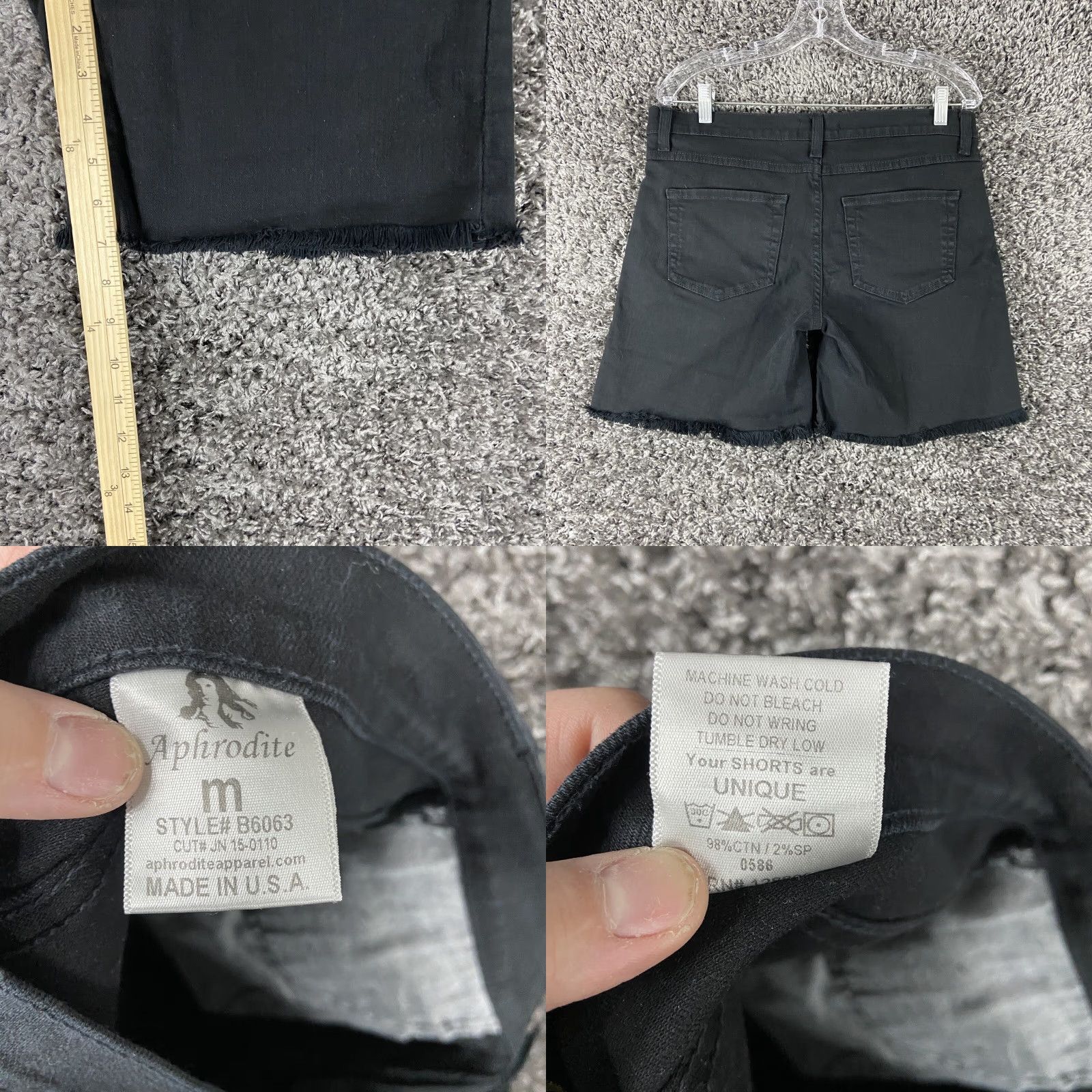 Vintage Aphrodite Black Distressed Shorts Women’s M Size 32" / US 10 / IT 46 - 8 Thumbnail